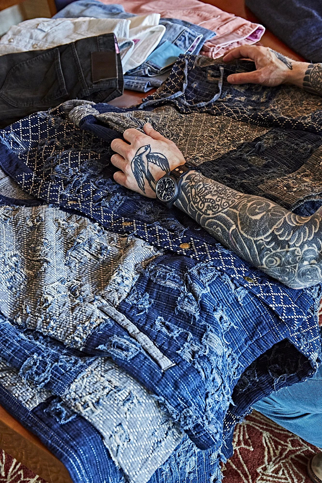 Black Bear Brand BORO Kung Fu Lounge Top