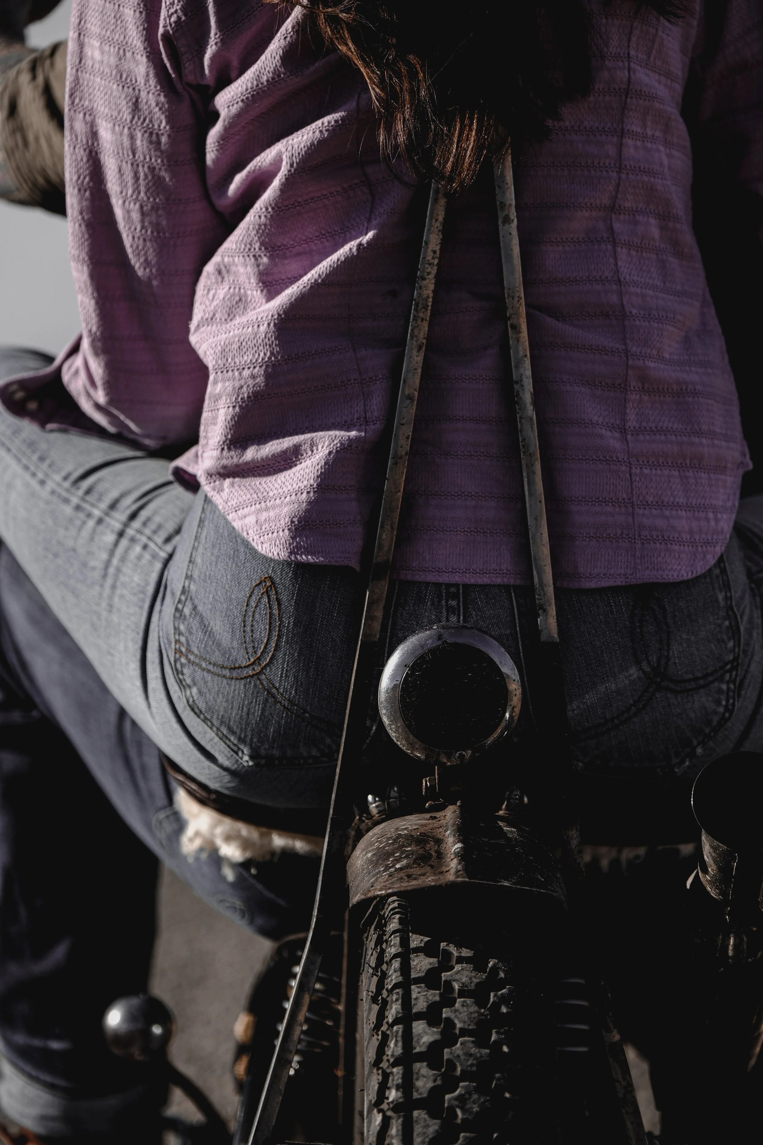 Washed Black Bear Brand WOMAN - WASHED Indigo Button Fly Jeans (the BBBW fade)