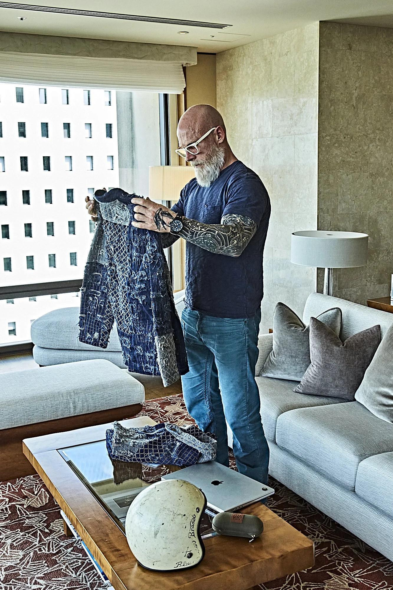 Black Bear Brand BORO Kung Fu Lounge Top