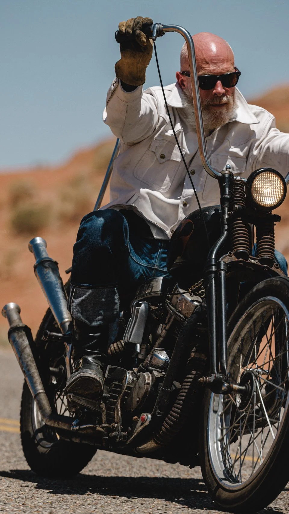 Black Bear Brand - Spirit Bear, GHOST White Western... Horween Horsehide Jacket