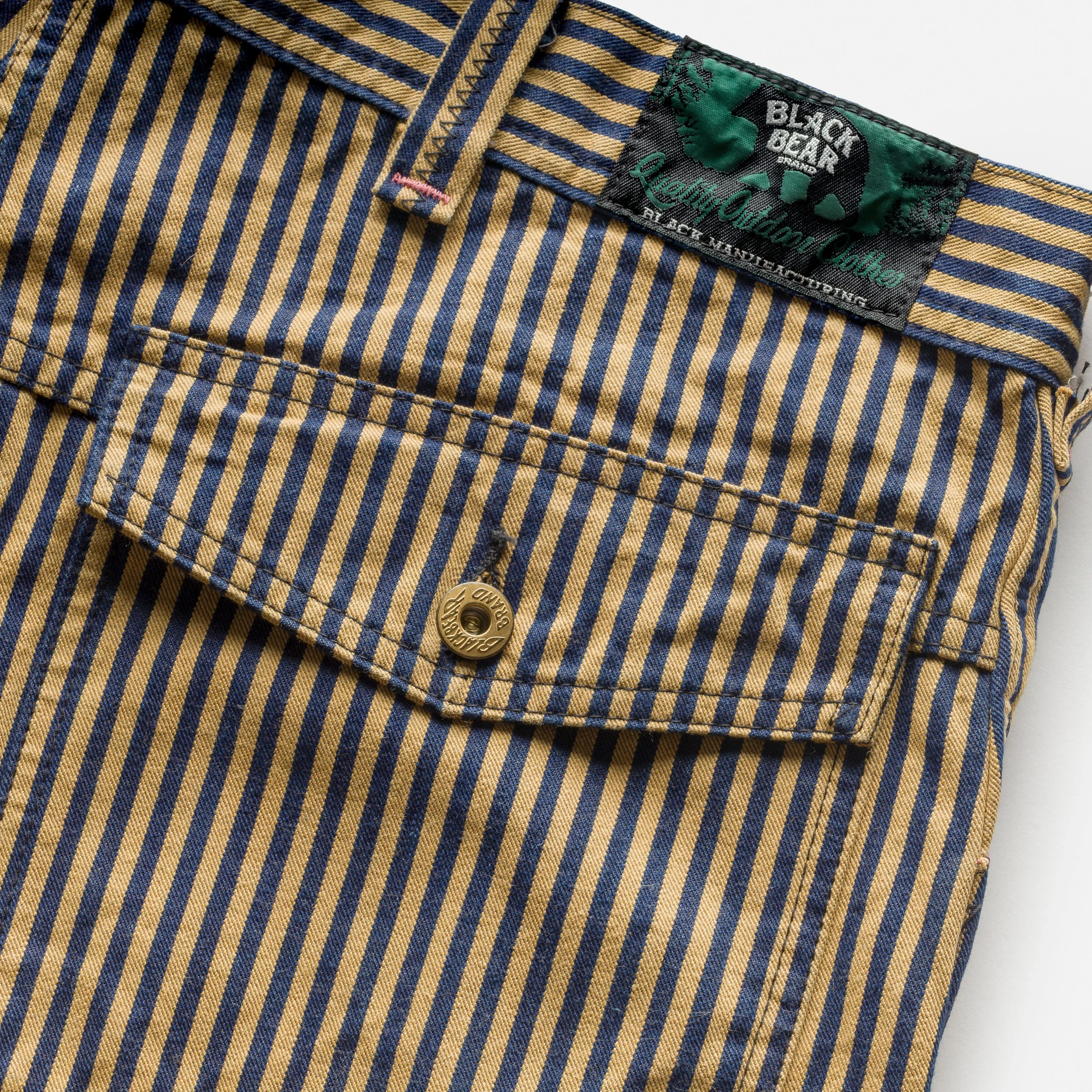detail photo of the vintage Black Bear Brand engineer pant (special collaboration with TCB)