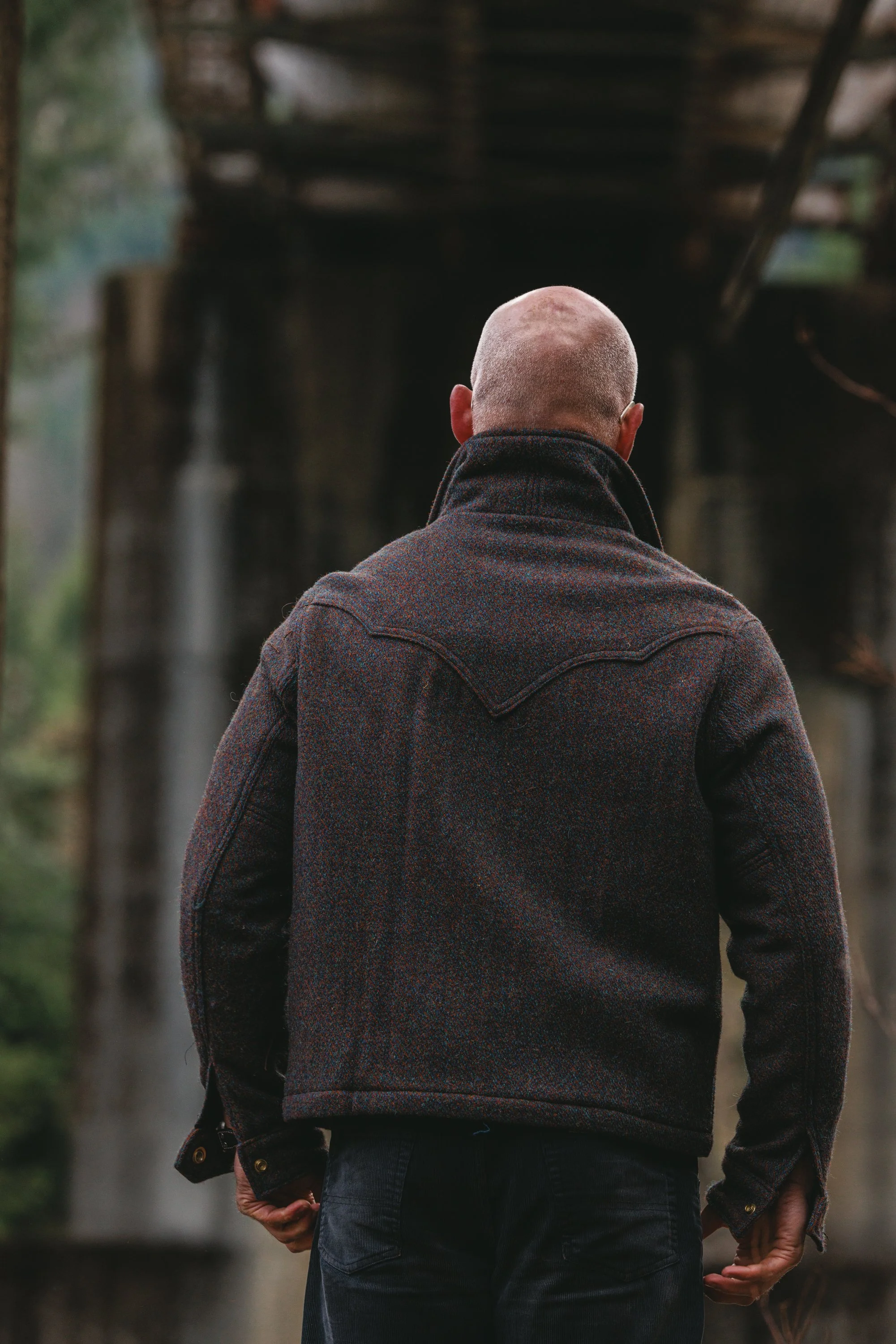 Black Bear Brand - Harris Tweed STONEWALL Western Wool Coat