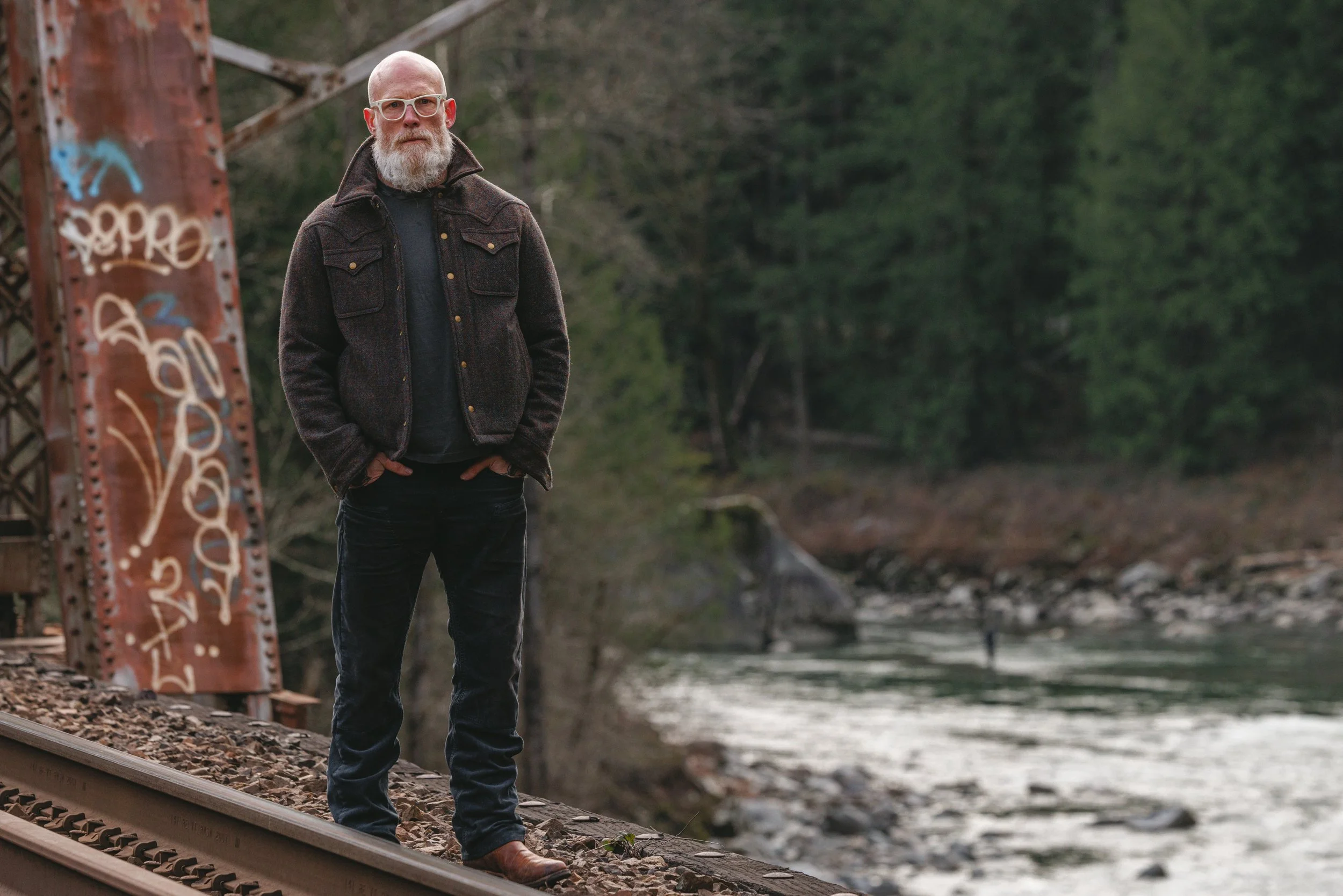 Black Bear Brand - Harris Tweed STONEWALL Western Wool Coat