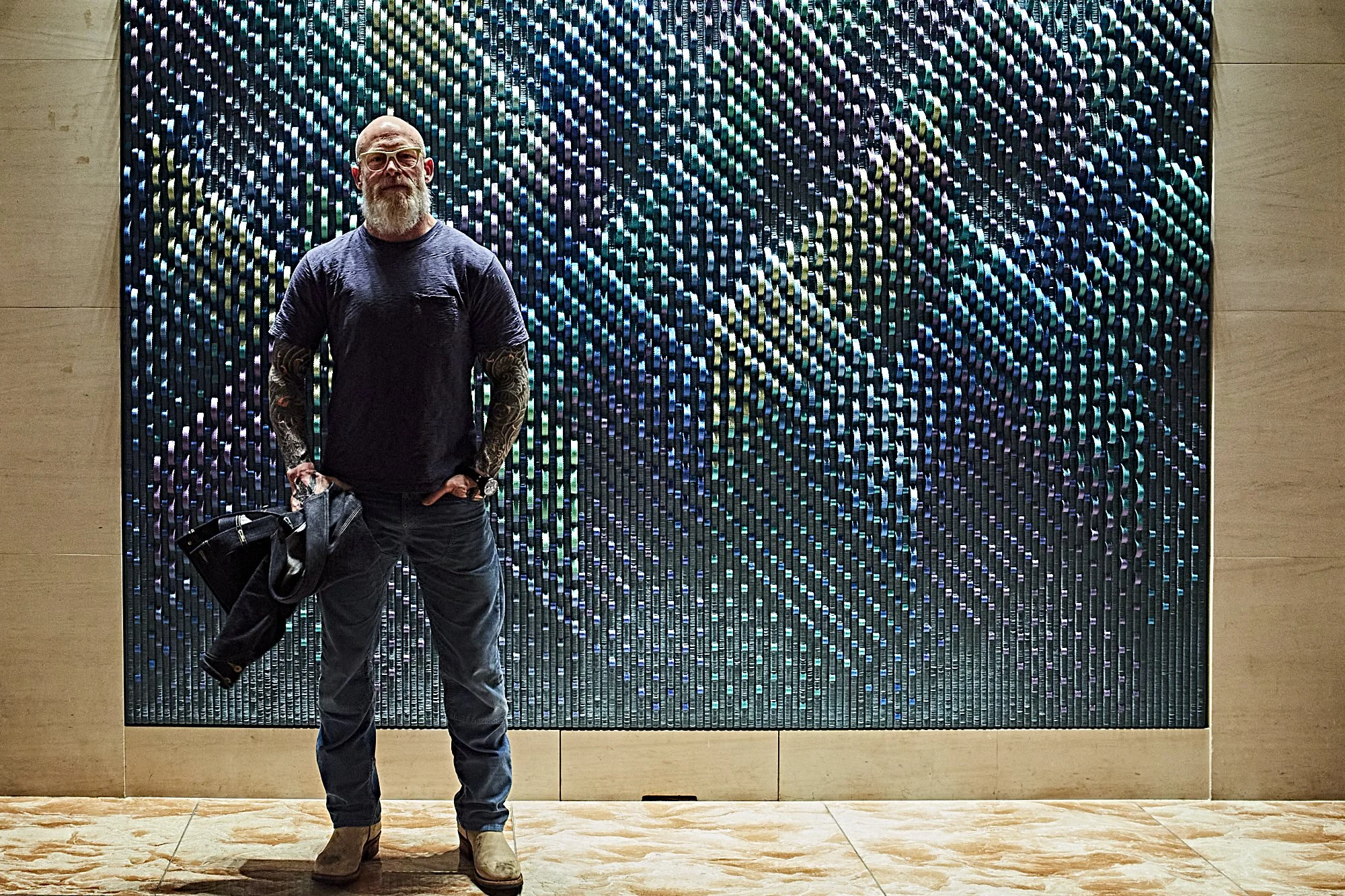 Black Bear Brand OCEAN Blue Distressed Corduroy