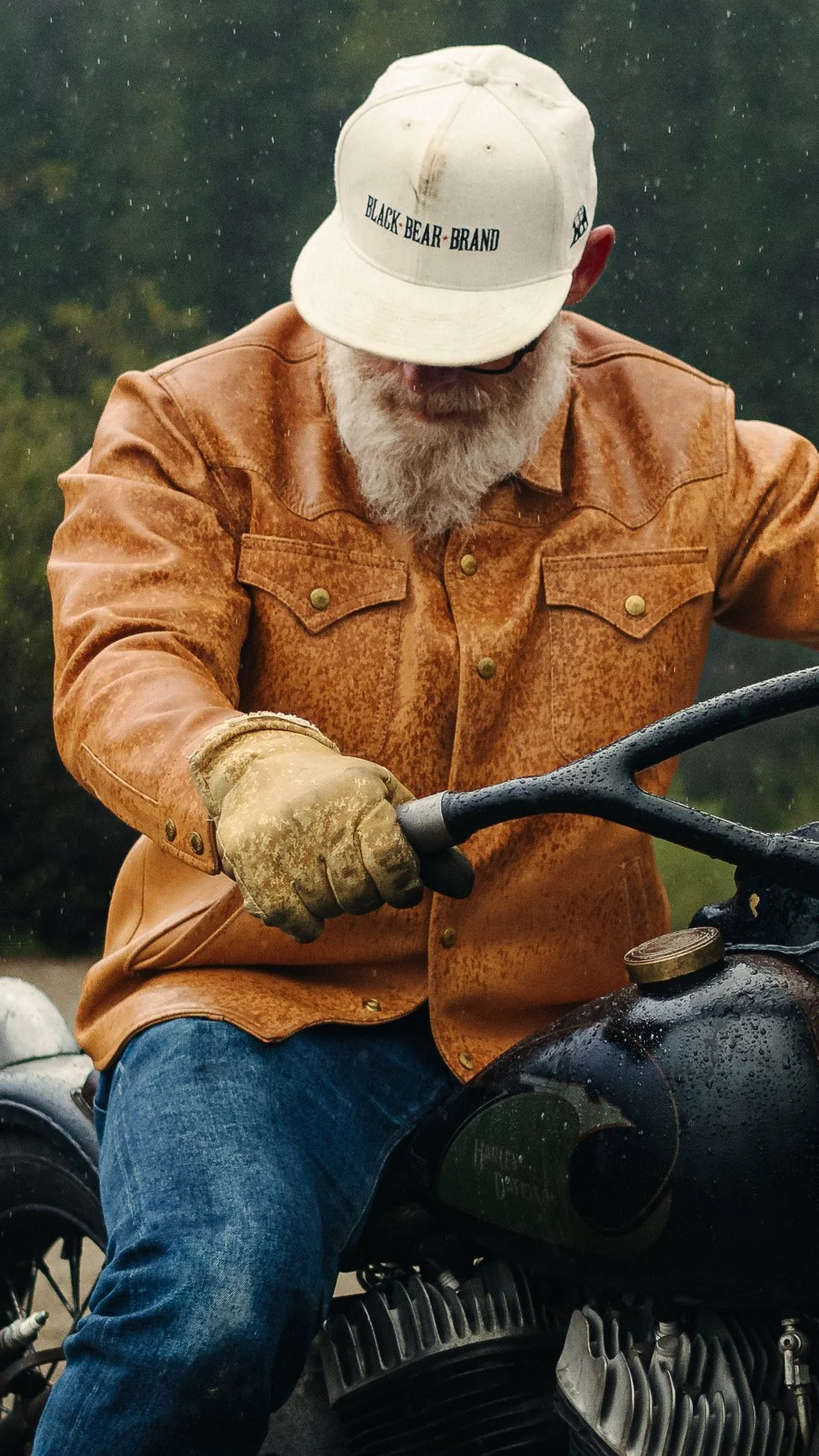 Black Bear Brand - SADDLE  Western Pocket... Horween Horsehide Jacket