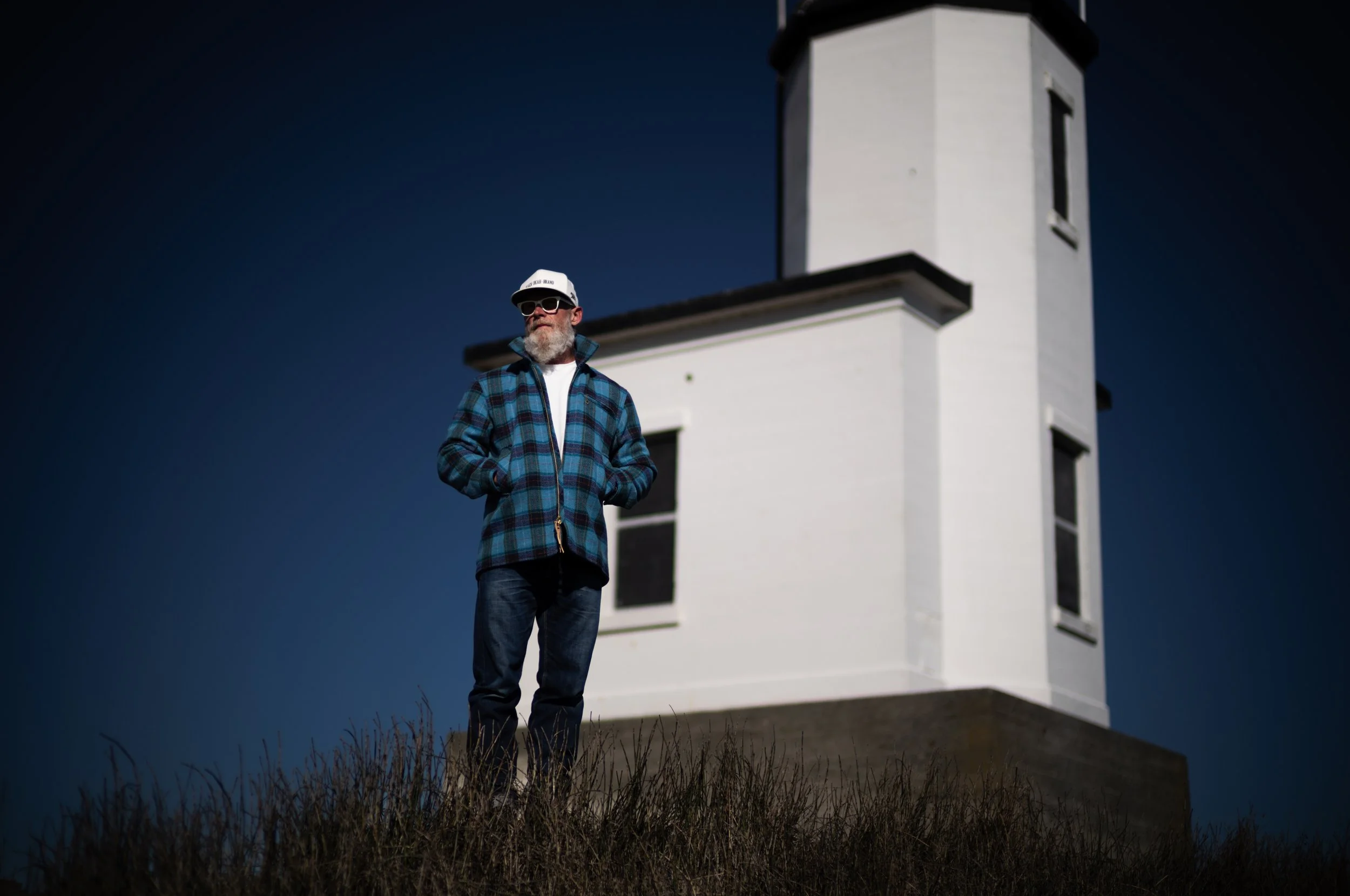 Harris Tweed SKY BLUE Tartan WOOL Zip Coat