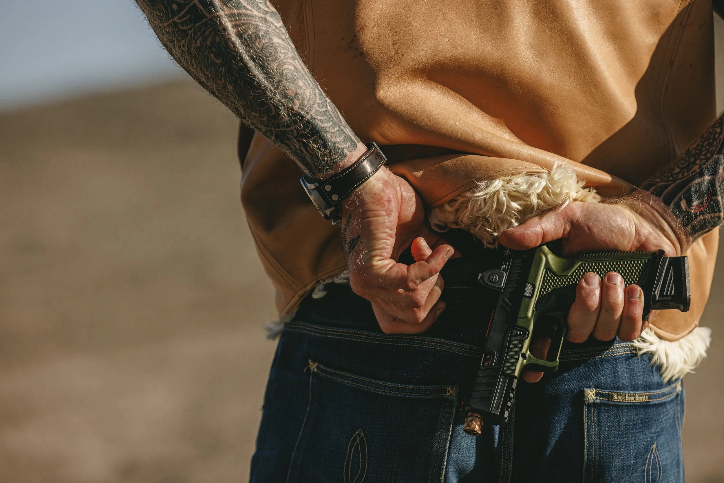 Black & Brass - Black Bear Brand Horween Belt