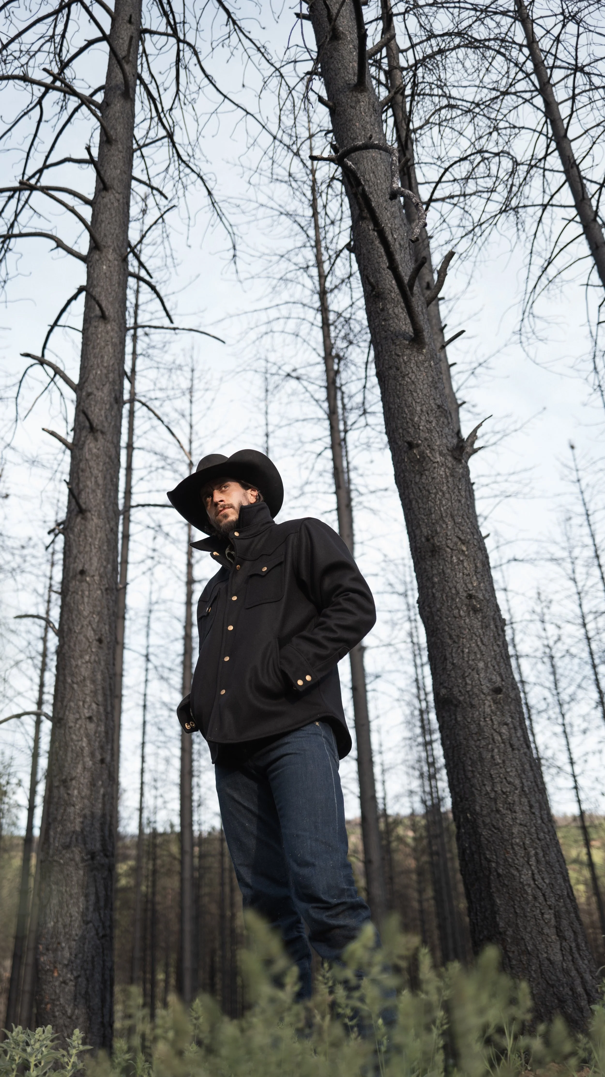 Black Bear Brand - BLACK Melton Western Jacket