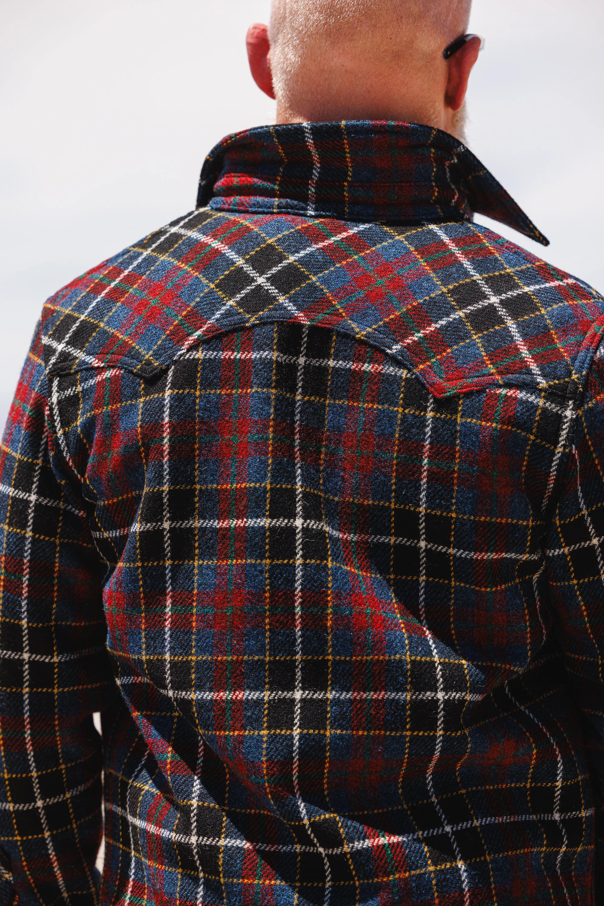 Black Bear Brand Harris Tweed Midnight Glen Tartan WOOL Western Jacket