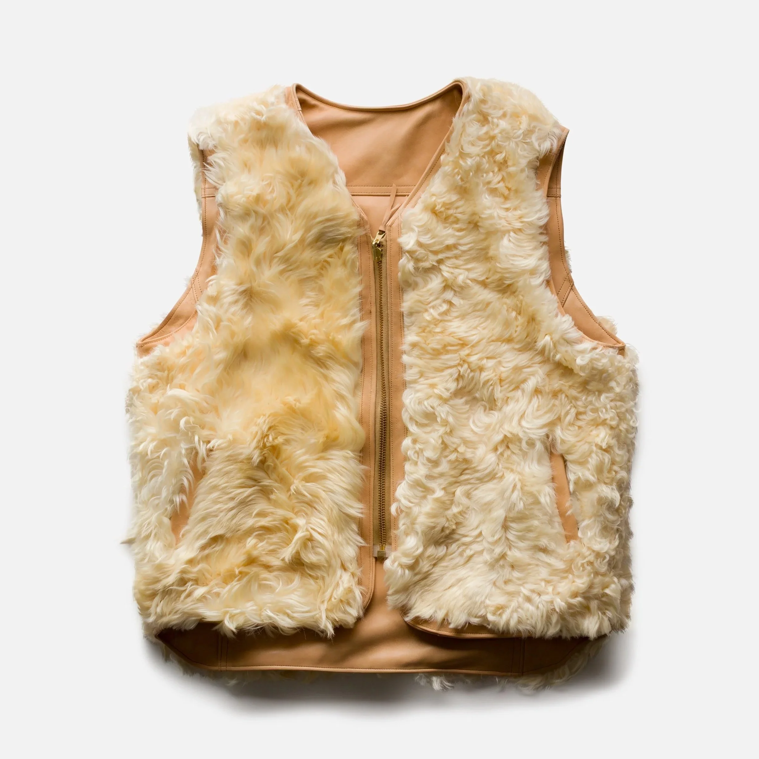 Black Bear Brand Northern Dream... reversible VEST - Horween Horsehide with Long Curl Lambskin, the Ultimate Vest!