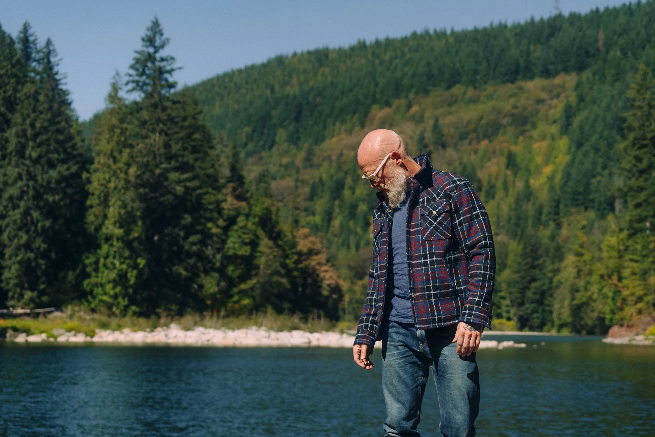 Black_Bear_Brand-midnight-glen-tartan-harristweed-western-jacket lake side.jpg