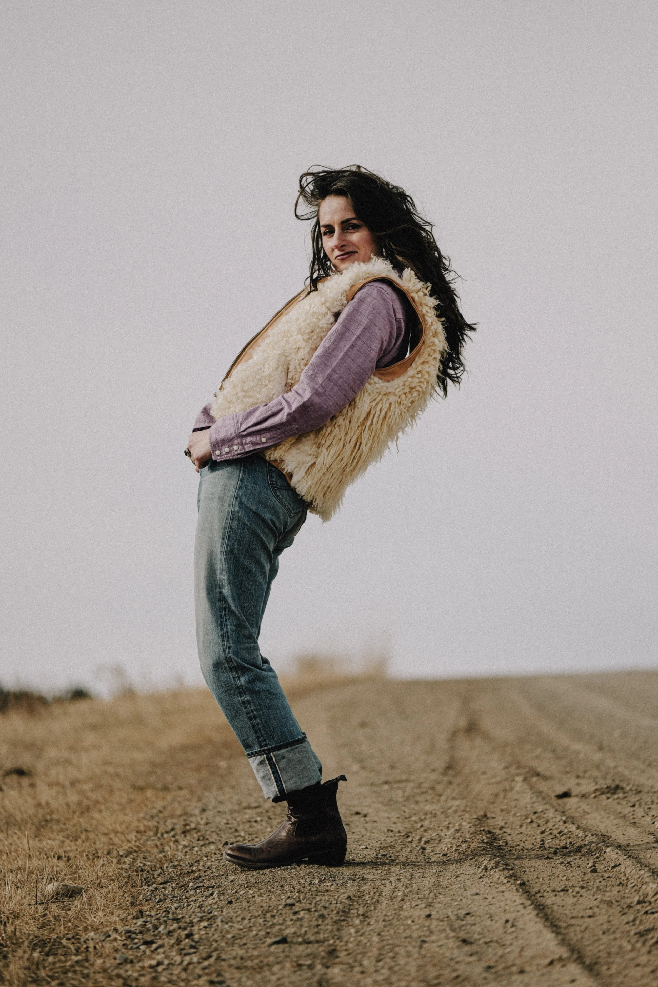 Black Bear Brand WOMAN - Long Curl Lambskin & Horween Horsehide... reversible