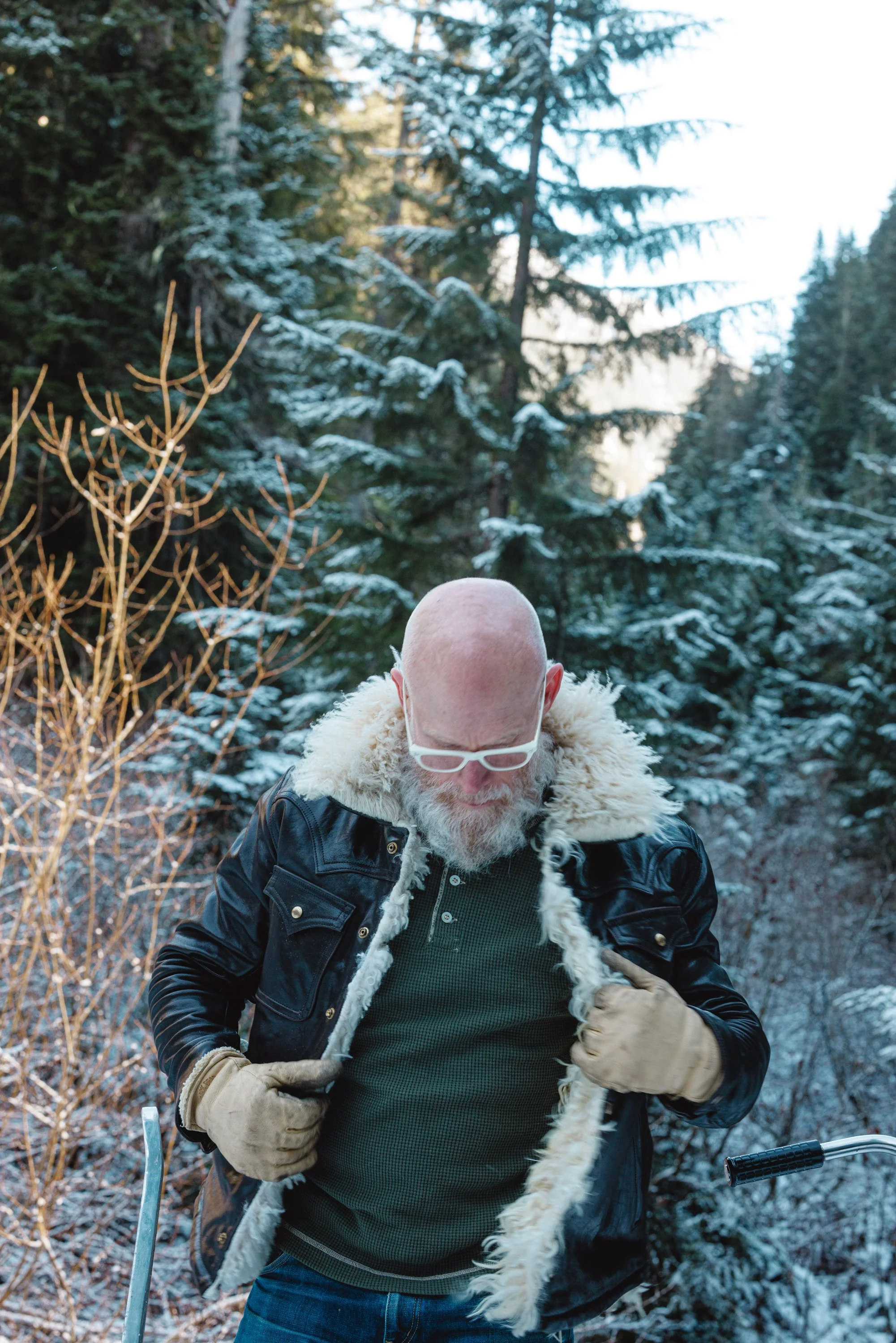 The Black Bear Brand Luxury Thermal, a ruggedly elegant garment in army green, in luxurious modal fabric, henley style with real shell buttons