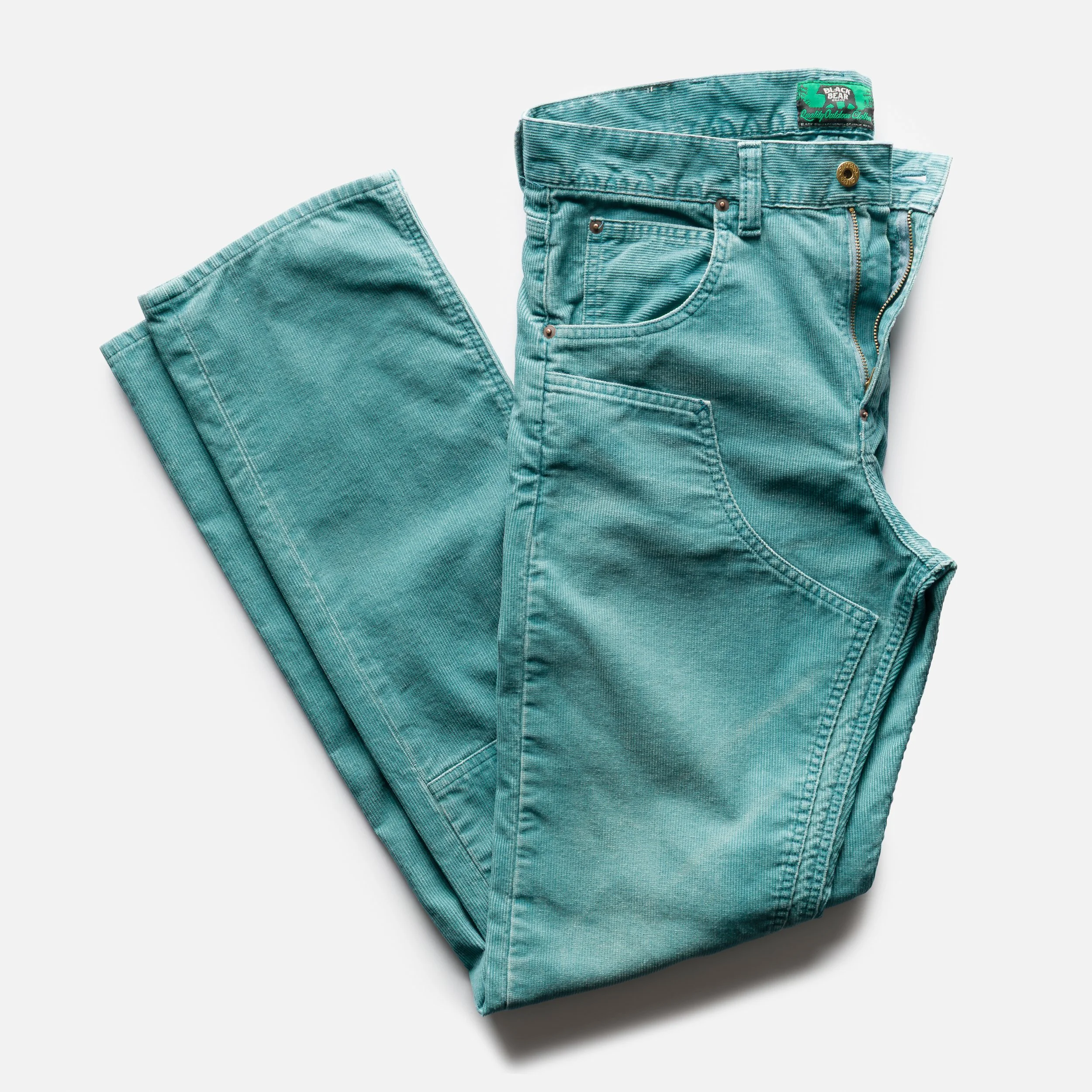 the Black Bear Brand double front OCEAN Blue Cords