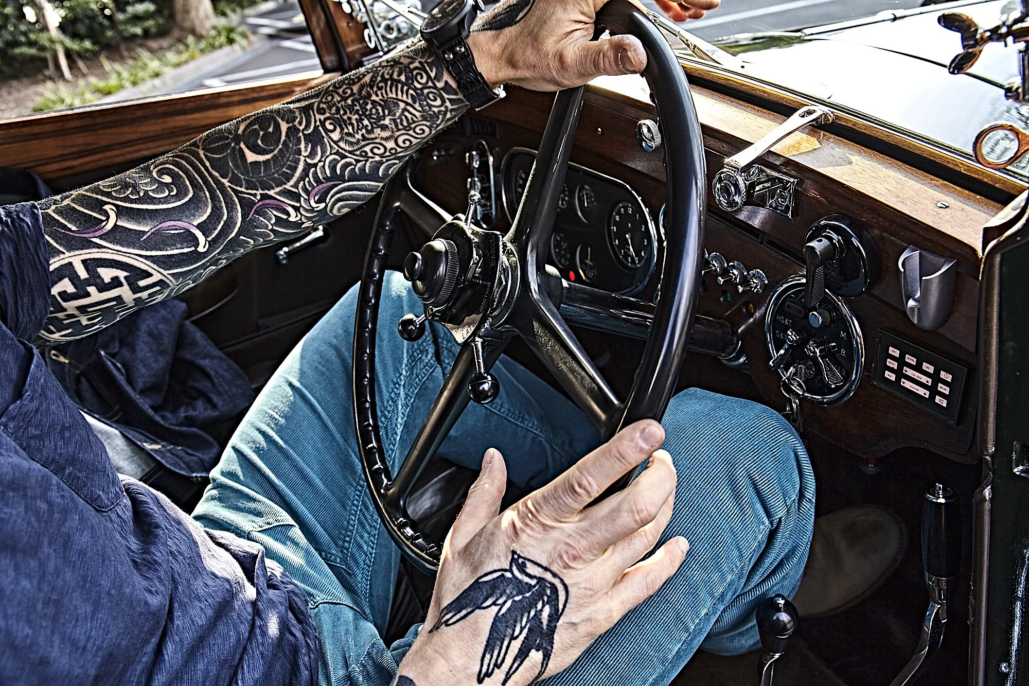 Black Bear Brand OCEAN Blue Distressed Corduroy