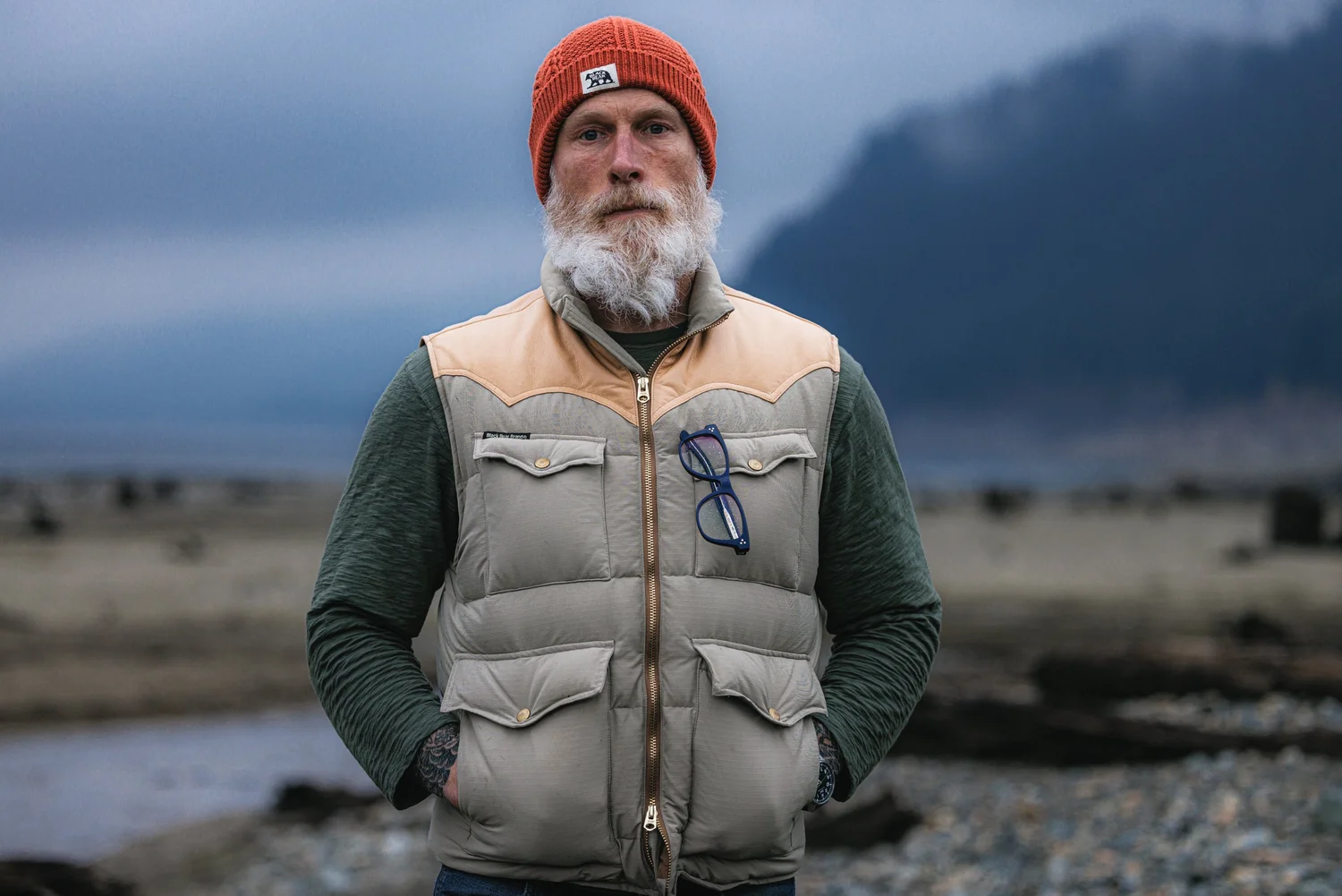 Black Bear Brand GOOSE DOWN Vest - Desert — Black Bear Brand