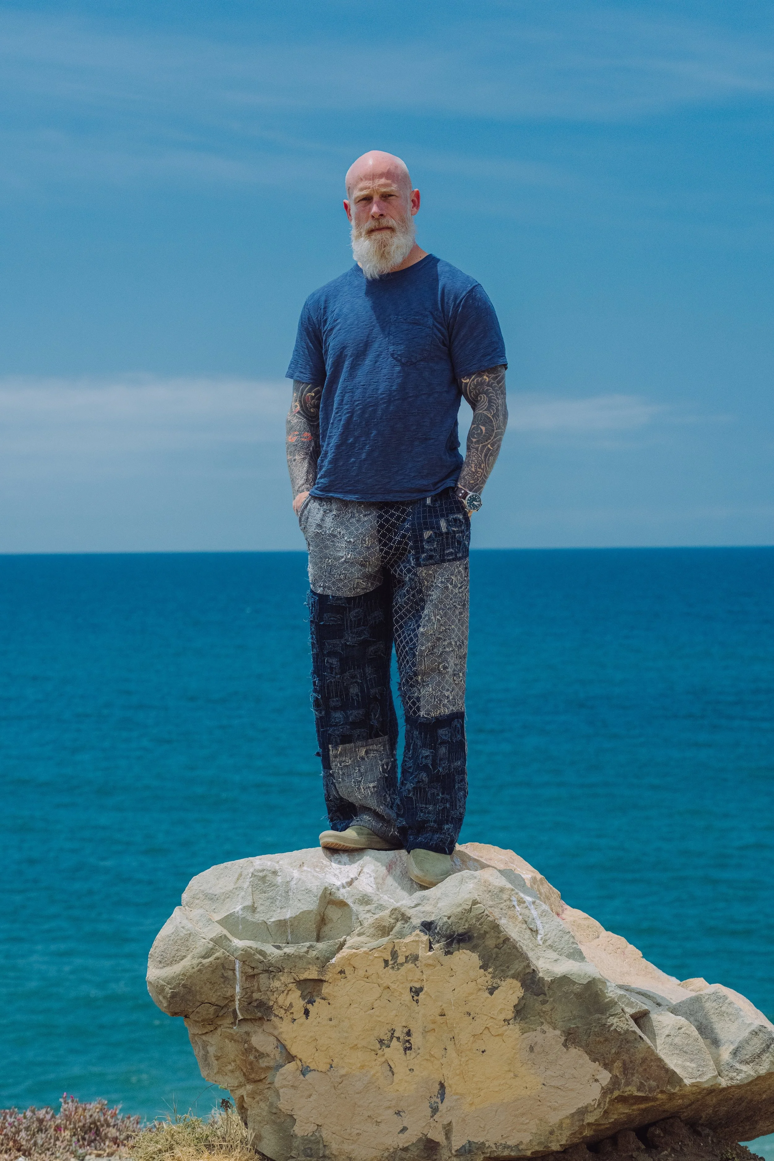 Black Bear Brand SLUB (BLUE Garment Dyed) ~ The Ultimate Pocket Tee