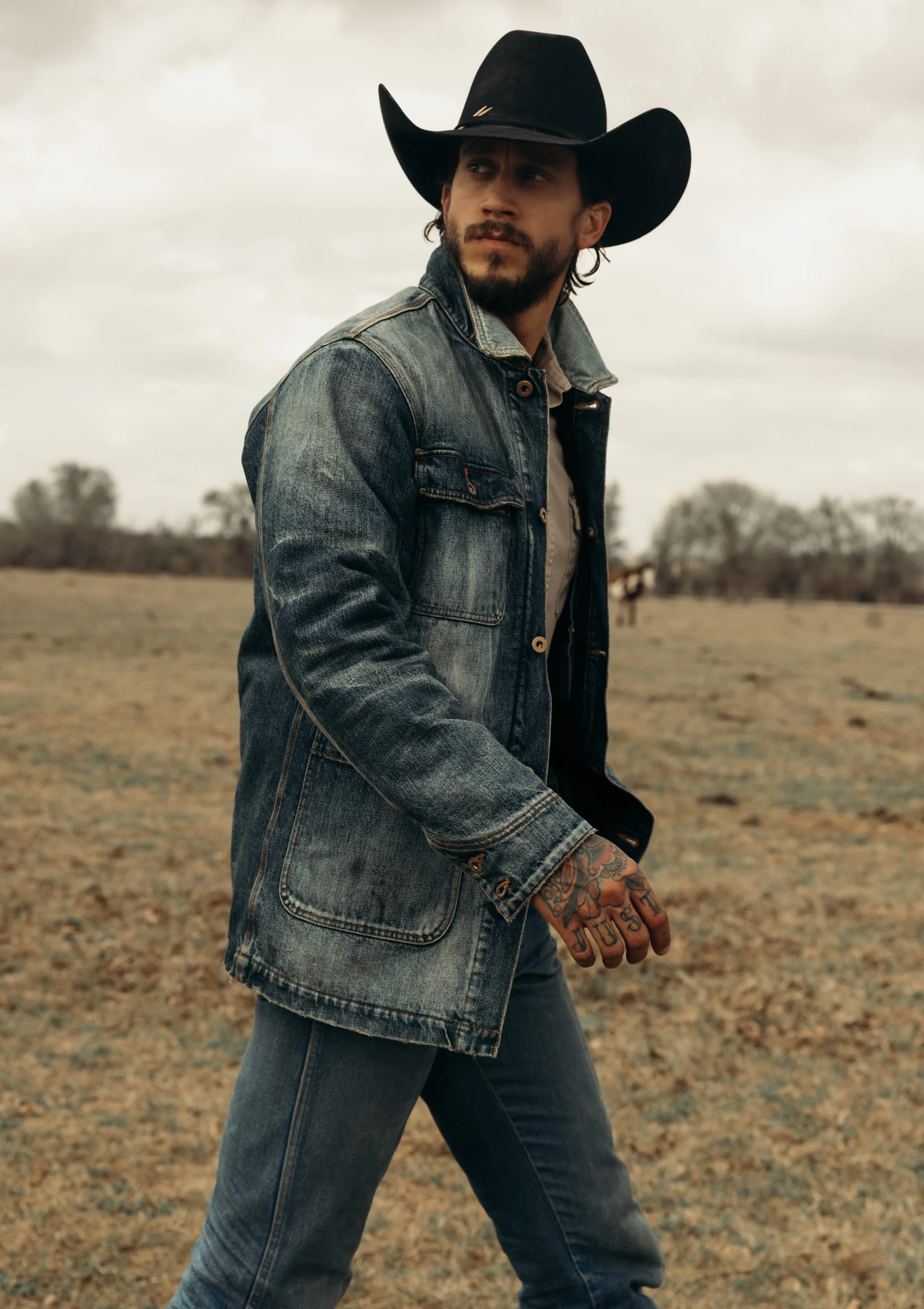 Black Bear Brand WINTER Washed Denim Chore Coat