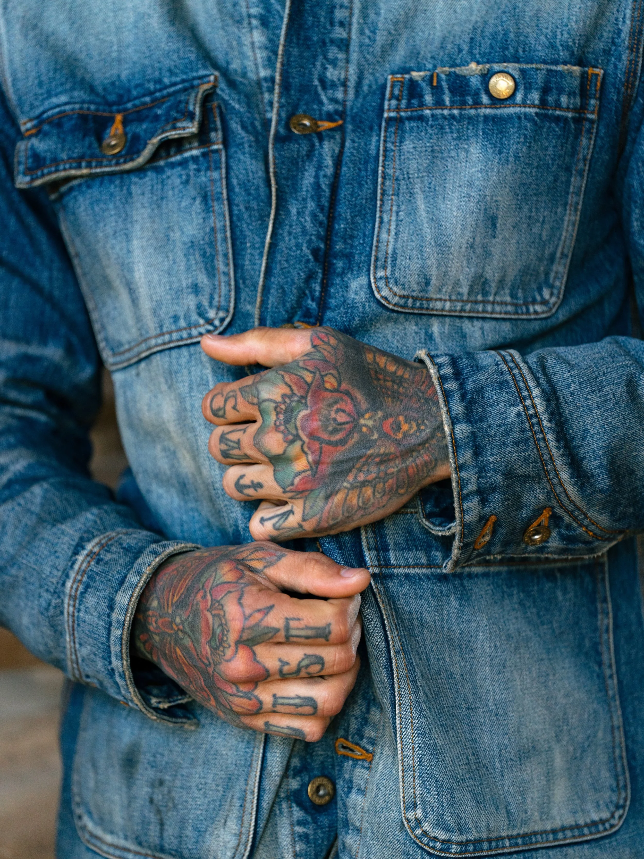 Black Bear Brand WINTER Washed Denim Chore Coat