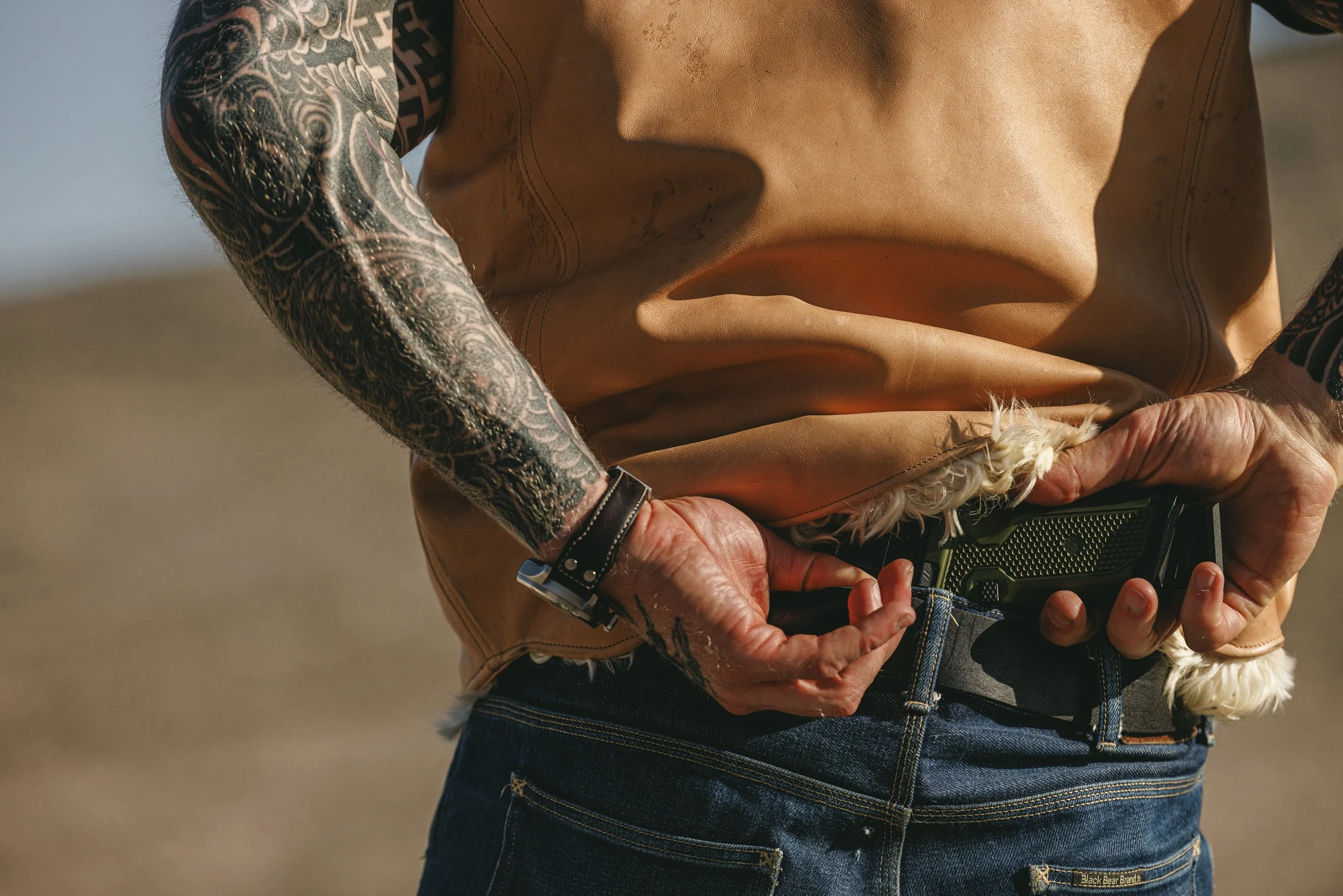 Black & Brass - Black Bear Brand Horween Belt