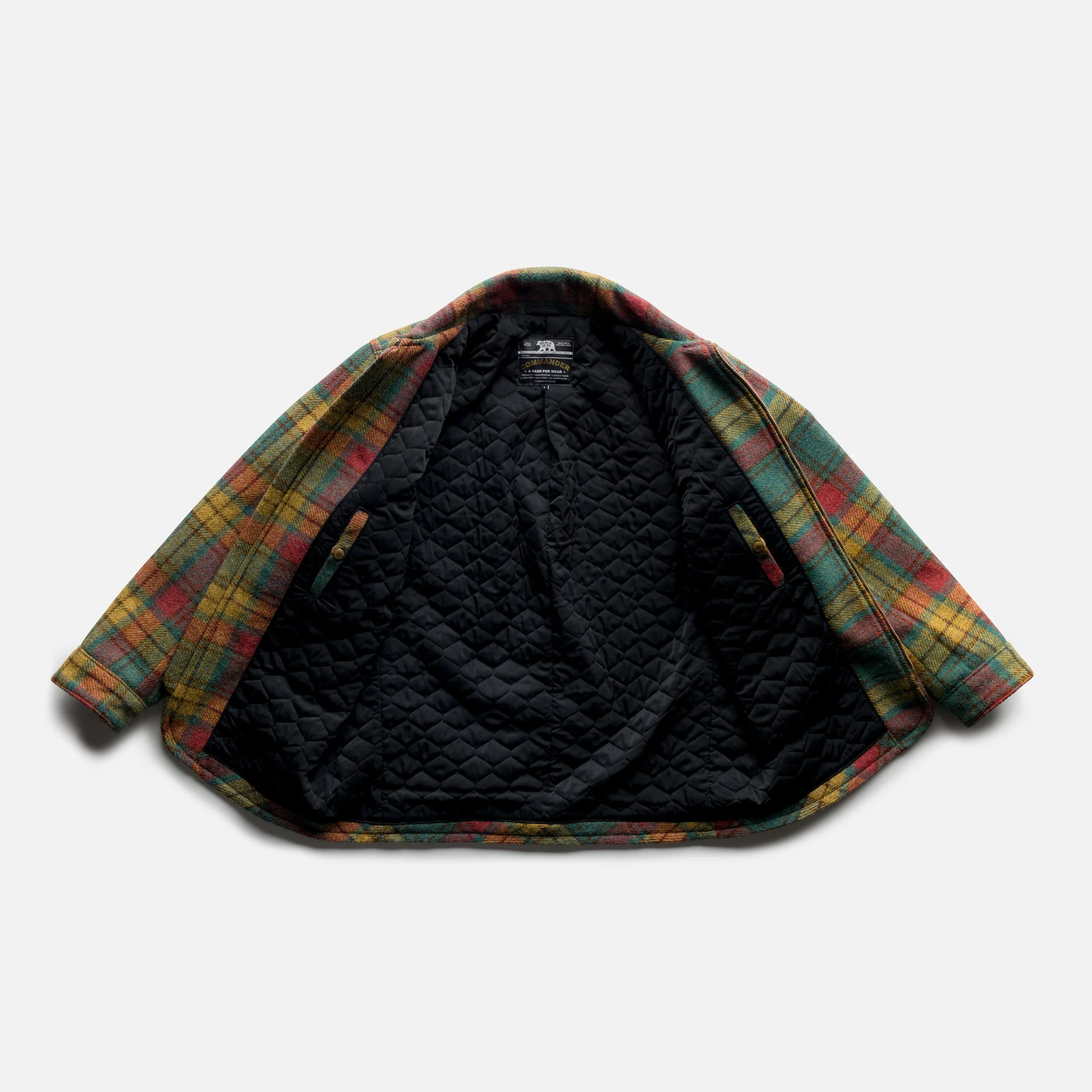 Black Bear Brand MOSS FIRE Harris Tweed Tartan ZIP Coat