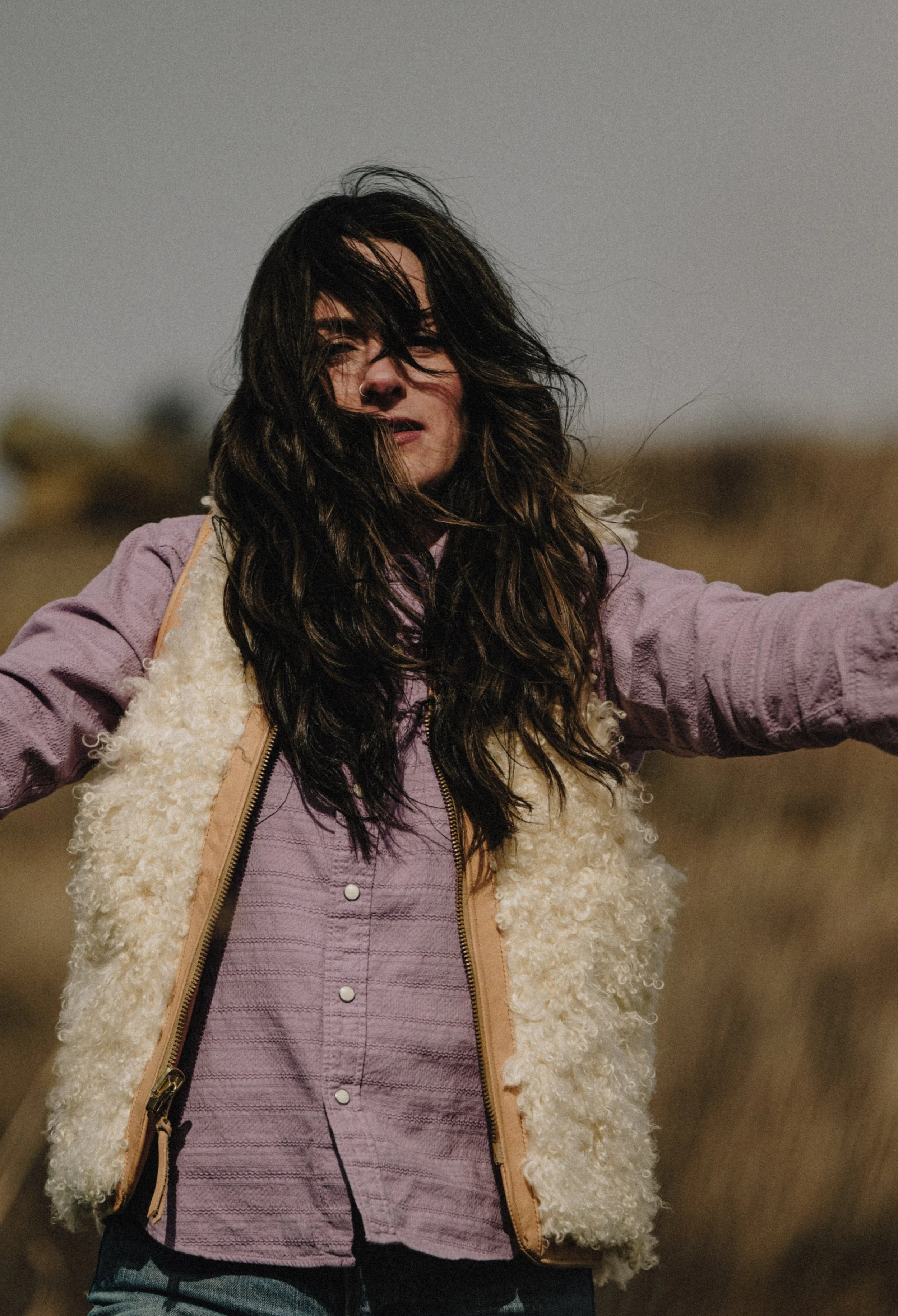 Black Bear Brand WOMAN - LAVENDER Embroidery... Western P-Snap Shirt