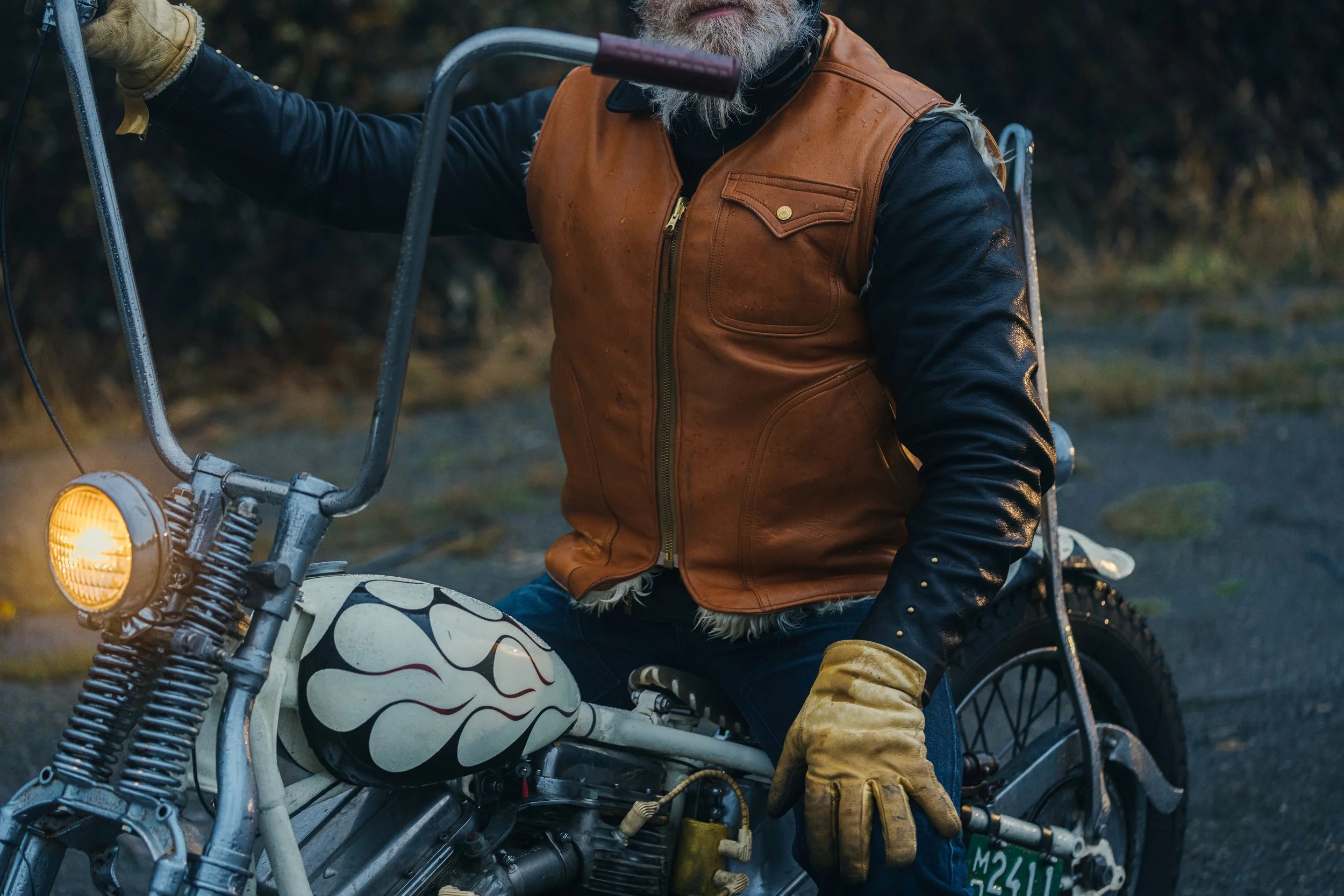 Northern Dream vest and Leathertogs jacket cascade rain ride15.jpg