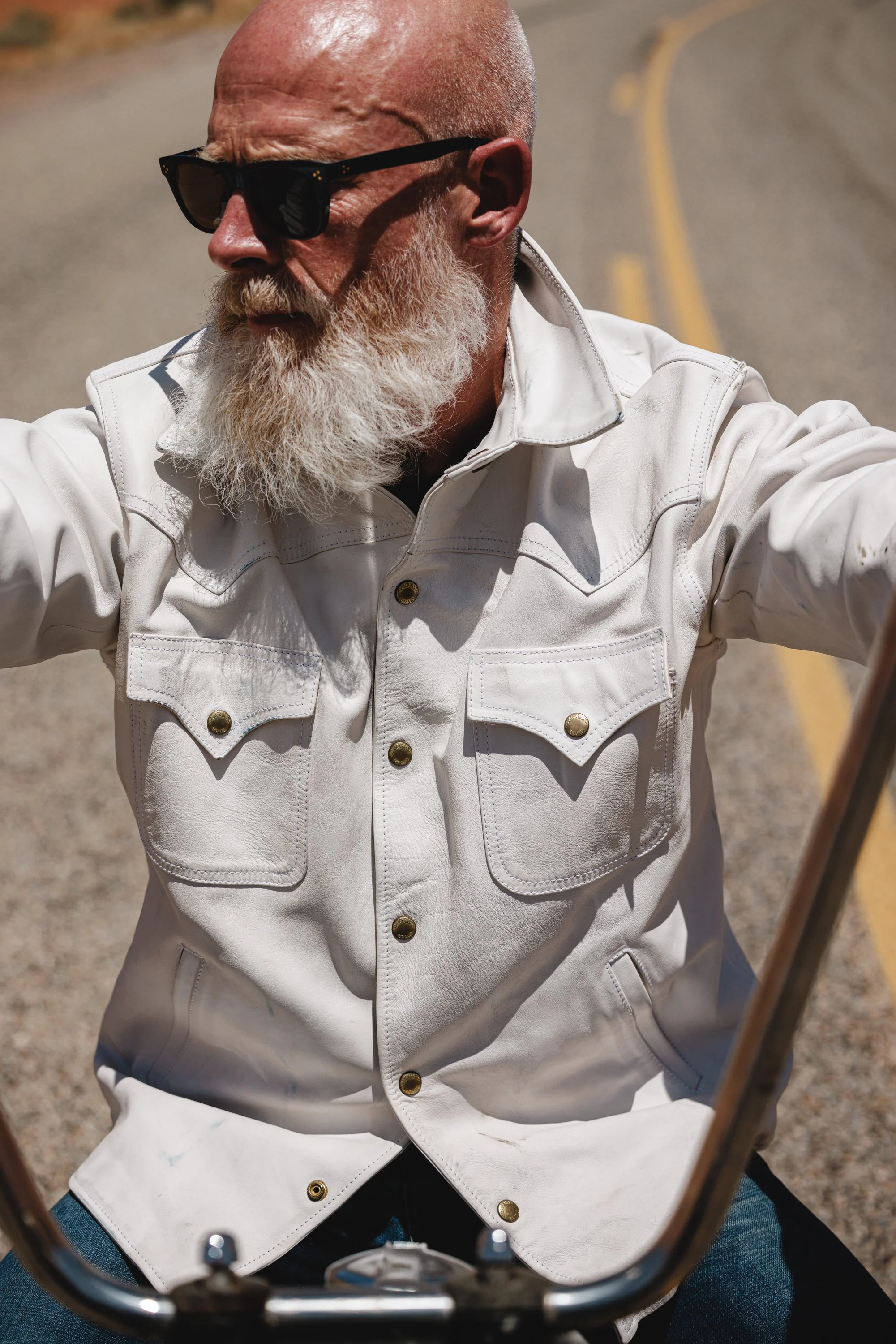 Black Bear Brand - Spirit Bear, GHOST White Western... Horween Horsehide Jacket