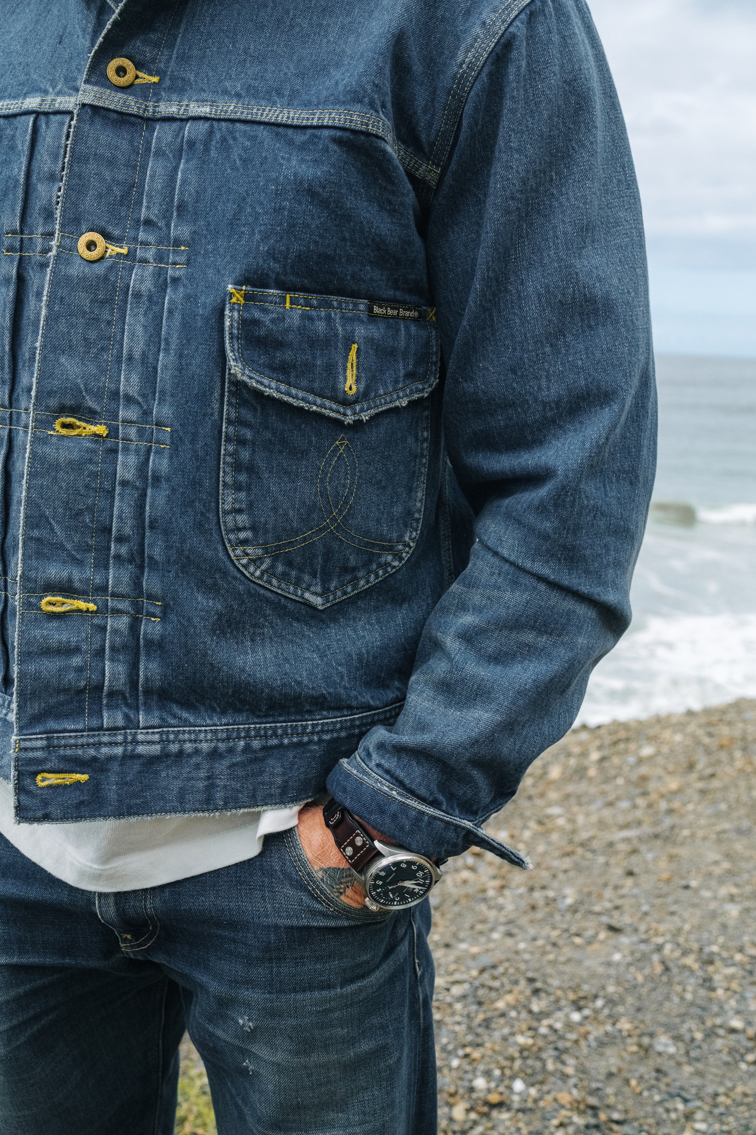 the BLACK BEAR BRAND Sun WASHED - Black Bear Brand ONE Jean Jacket (gen-2)