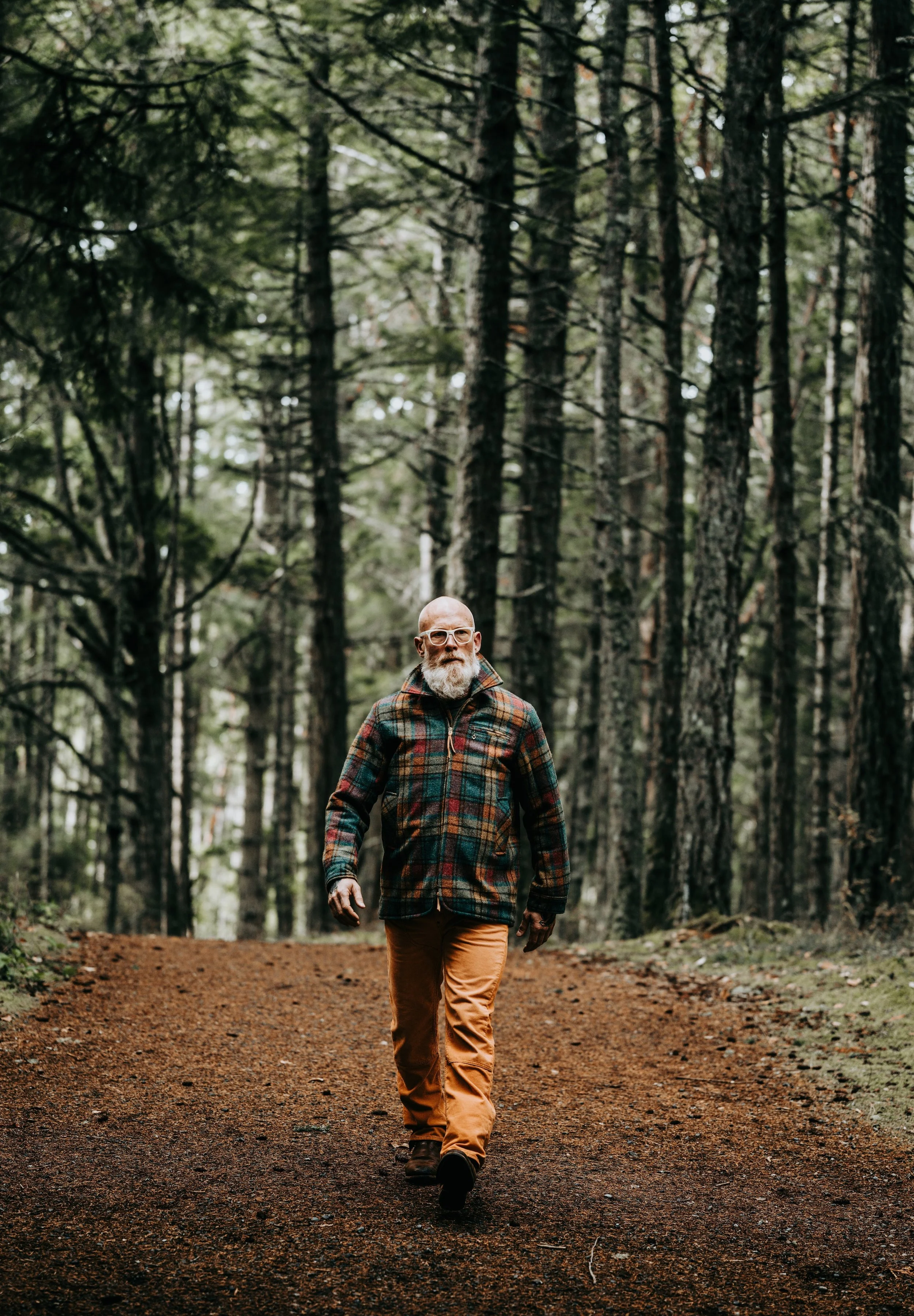 Black Bear Brand MOSS FIRE Harris Tweed Tartan ZIP Coat (hand woven Harris Tweed)