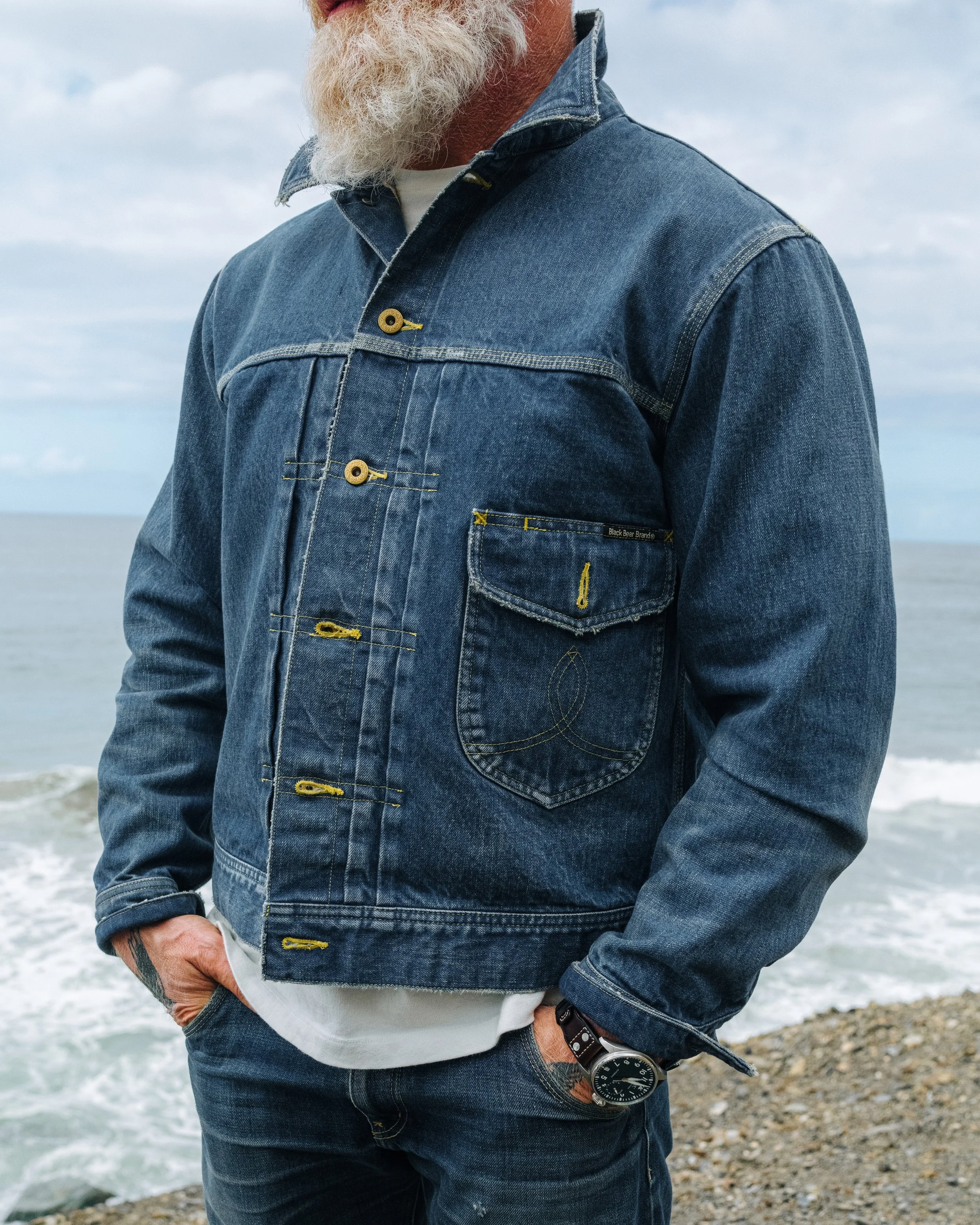 the BLACK BEAR BRAND Sun WASHED - Black Bear Brand ONE Jean Jacket (gen-2)