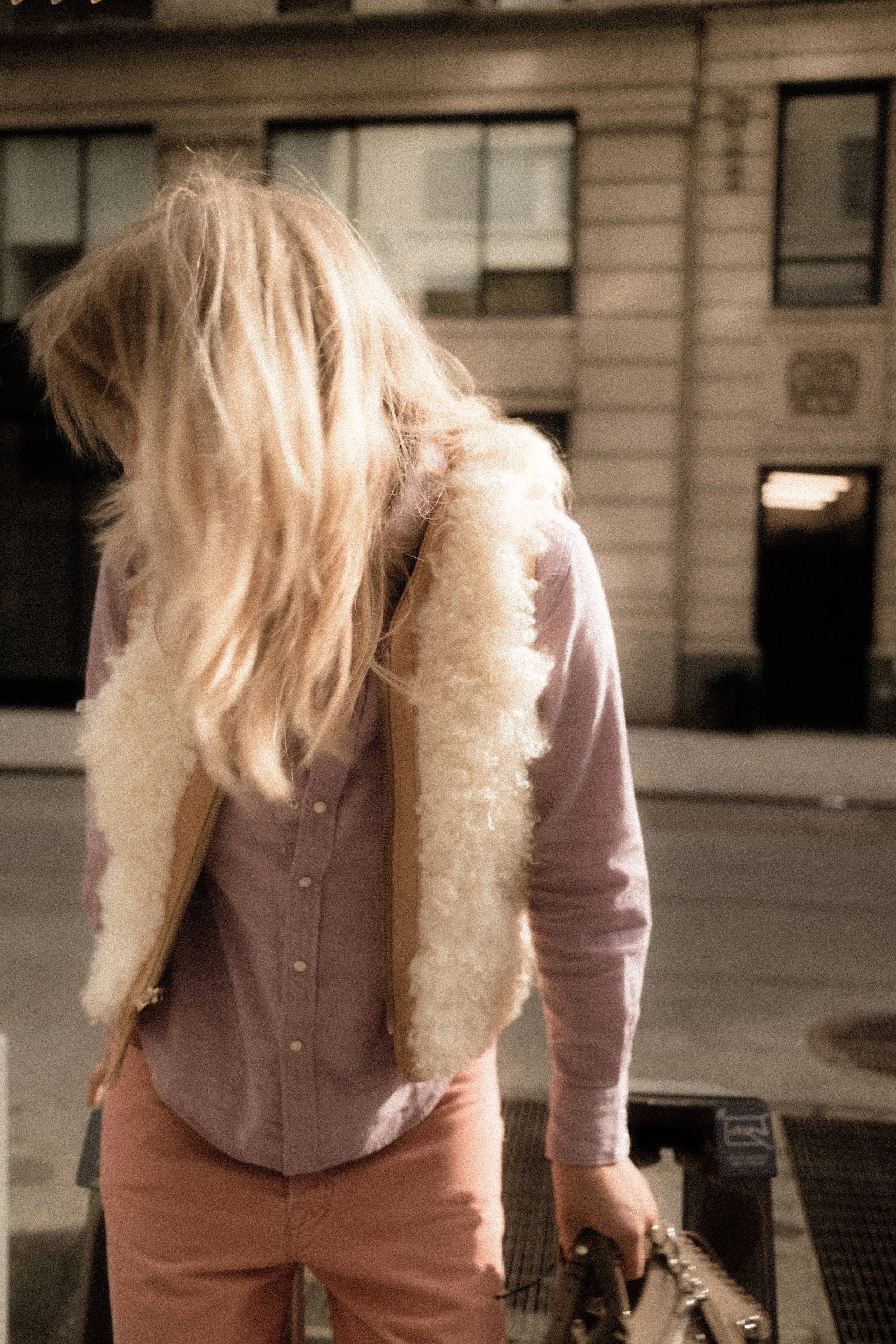 Black Bear Brand WOMAN - Long Curl Lambskin & Horween Horsehide... reversible Vest