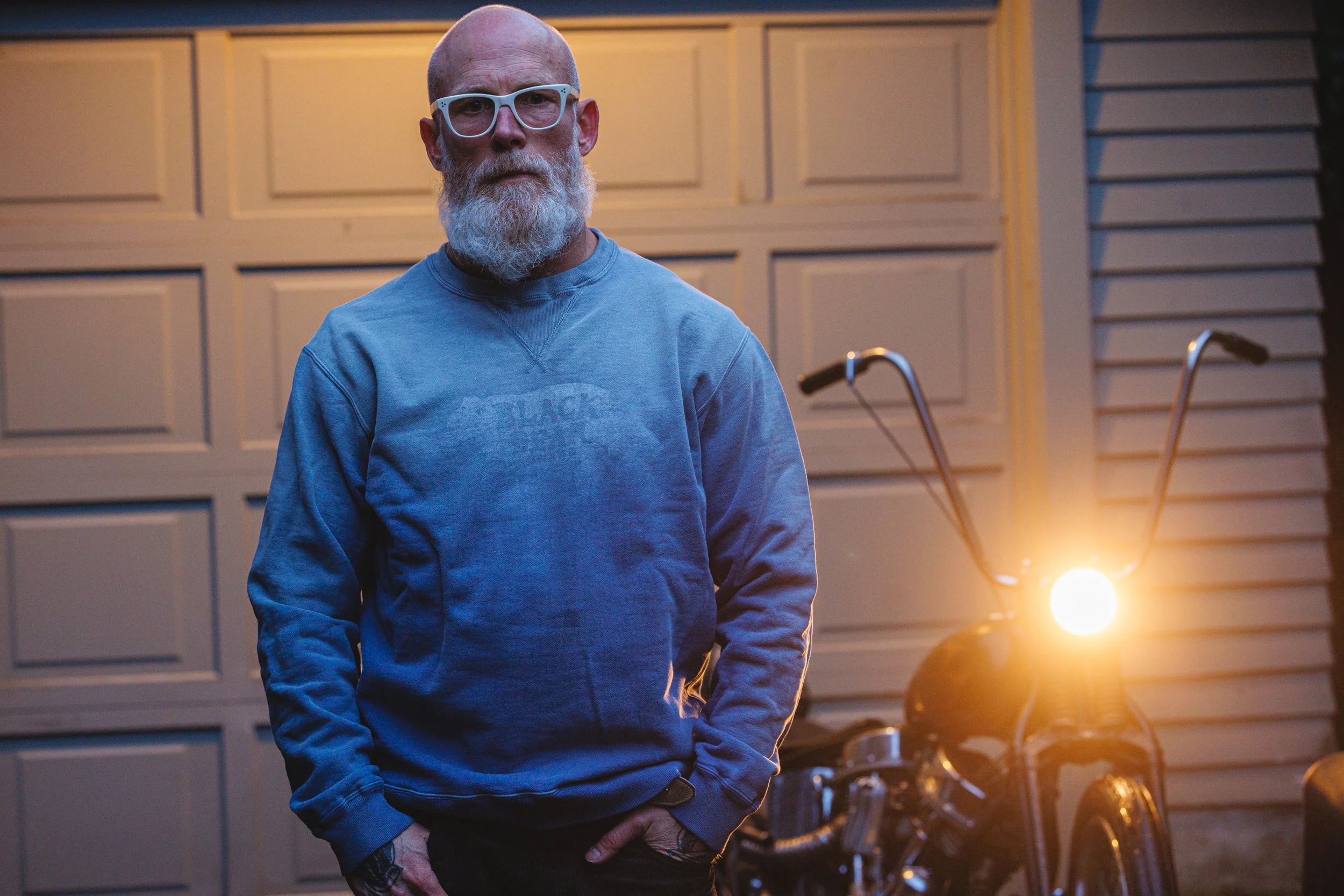 Black Bear Brand - SKY BLUE CHOP SHOP Vintage Washed French Terry Crew