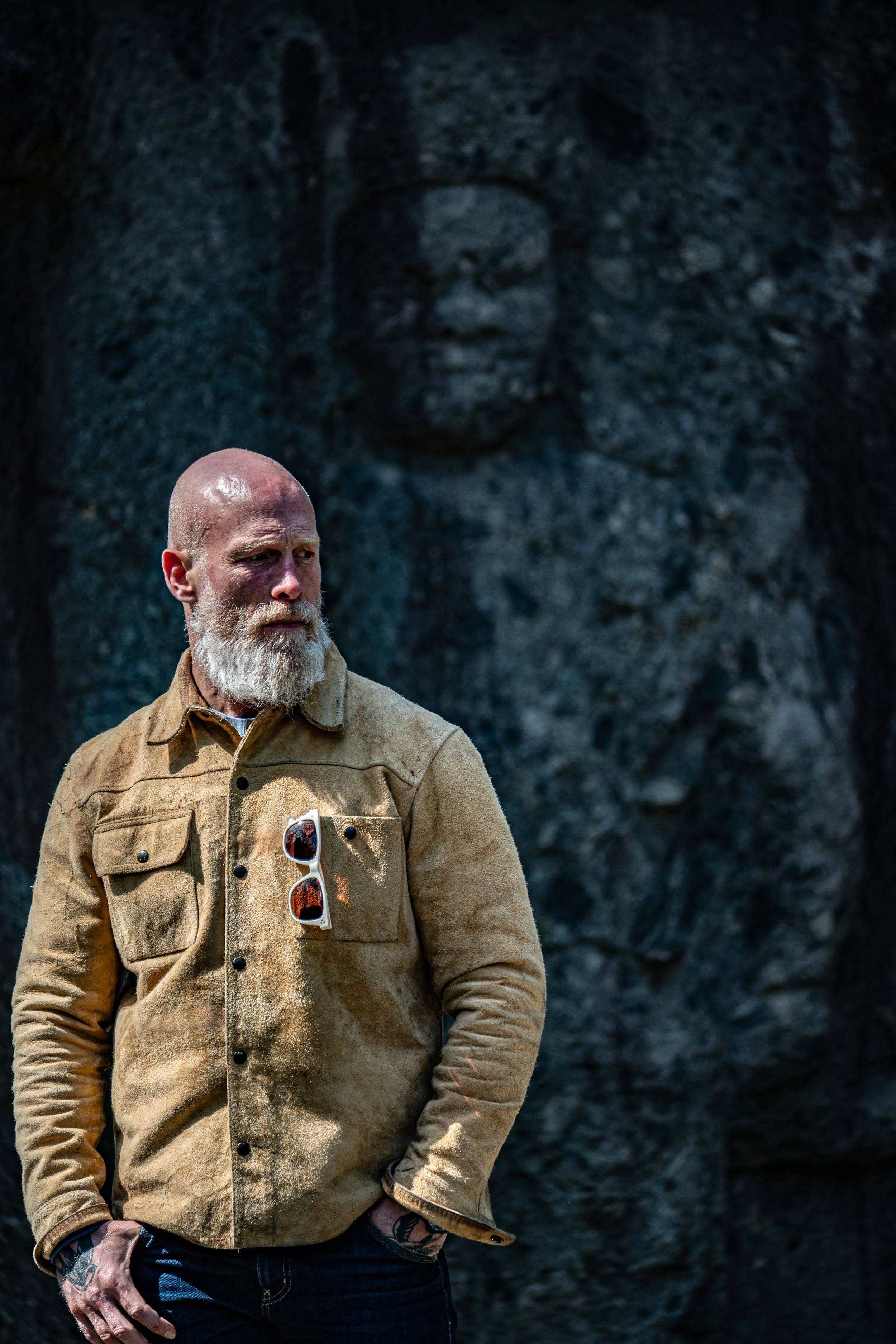 Black Bear Brand Rough-RIDER Natural Horsehide RoughOut Western OVER-Shirt