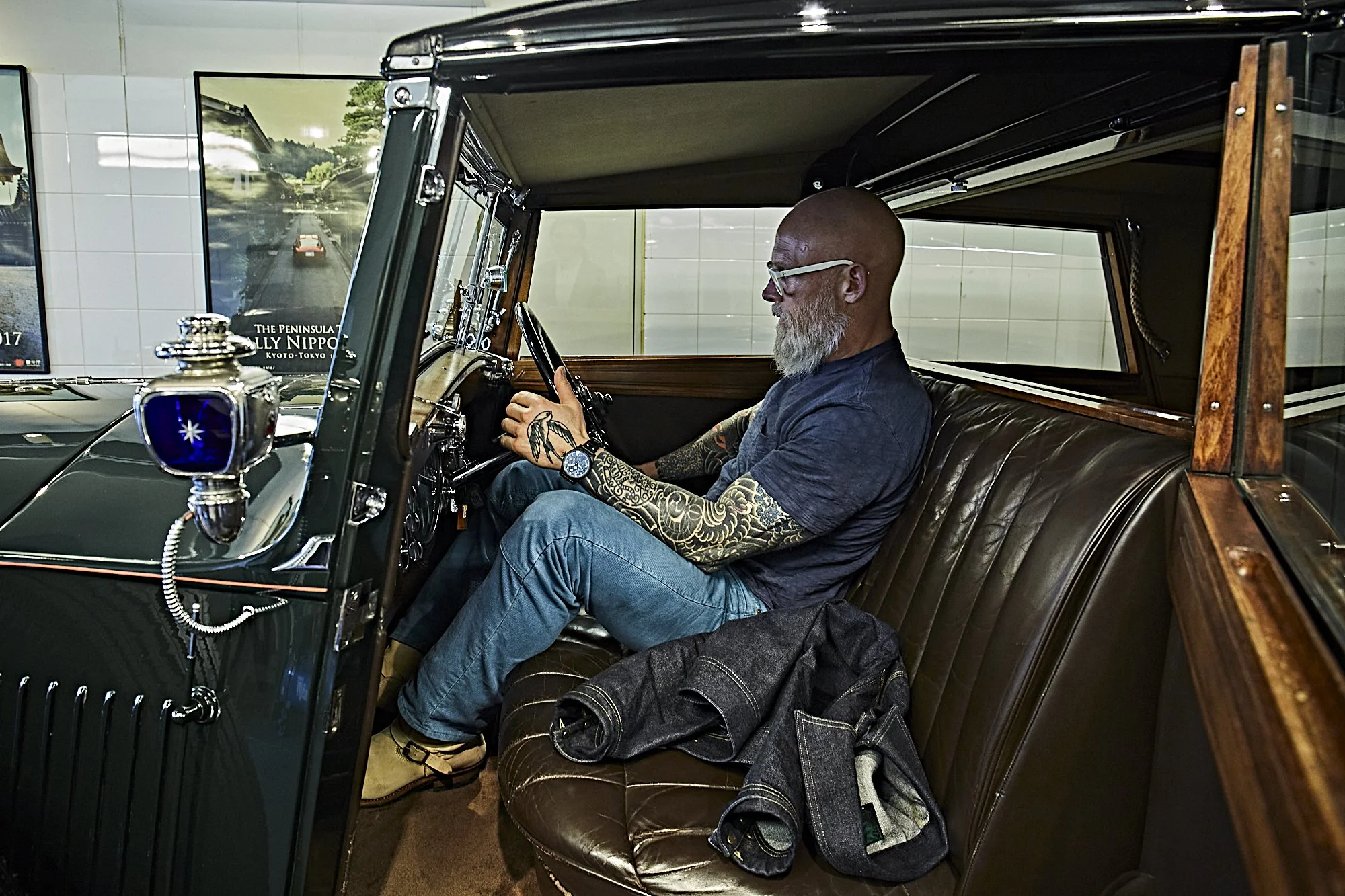 Black Bear Brand OCEAN Blue Distressed Corduroy