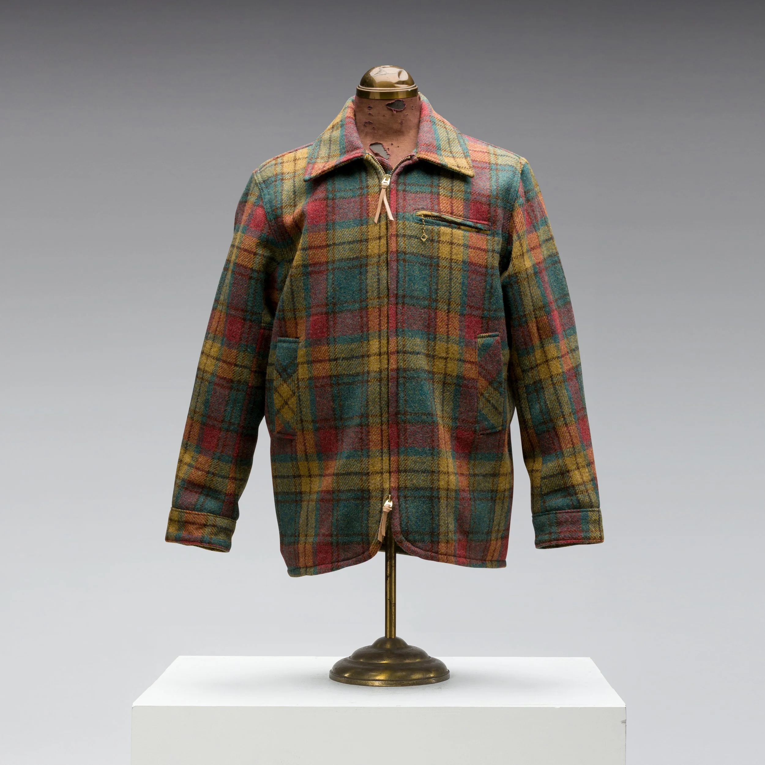Black Bear Brand MOSS FIRE Harris Tweed Tartan ZIP Coat