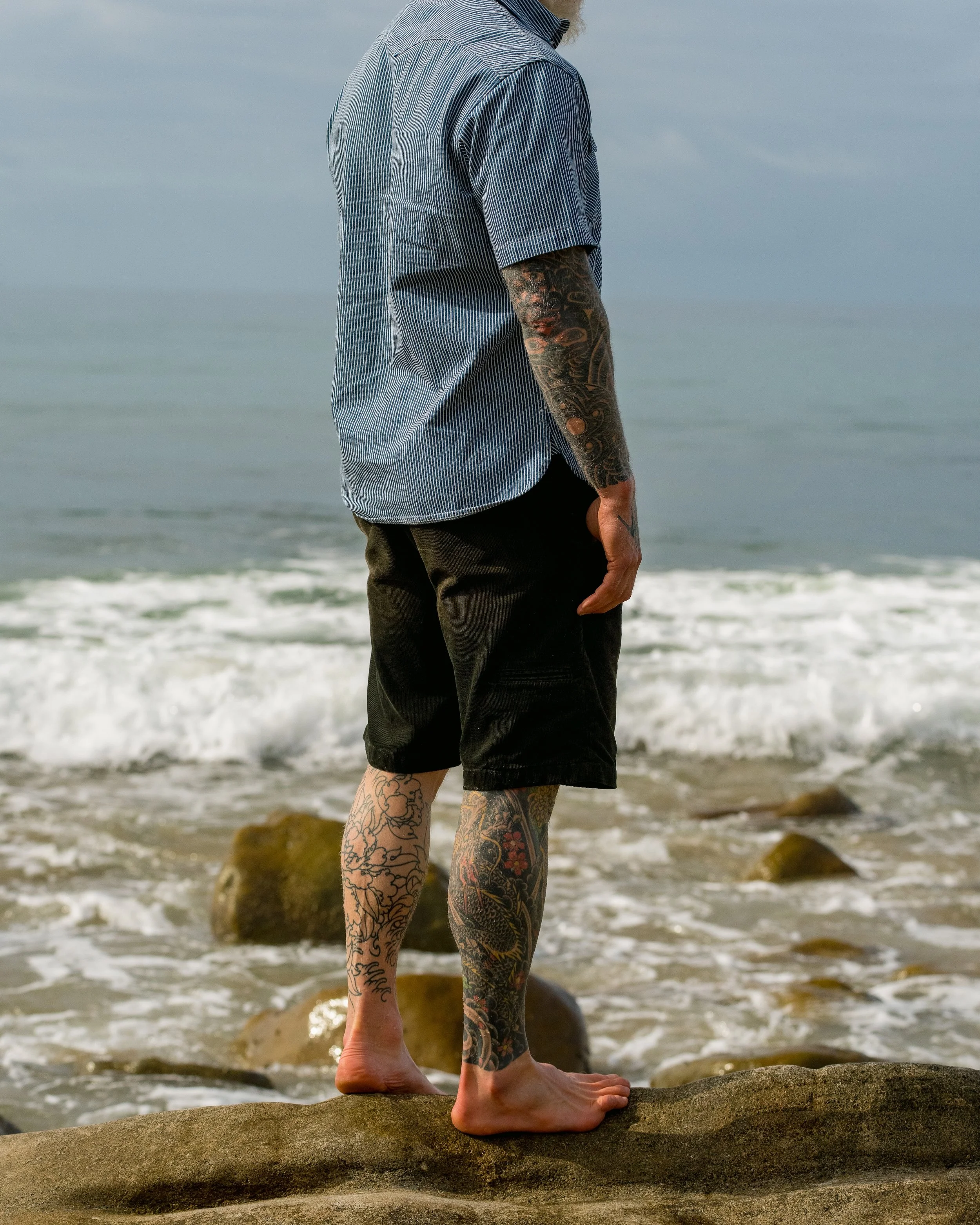 Black Bear Brand ~ S Hickory Stripe Zip Up POP OVER