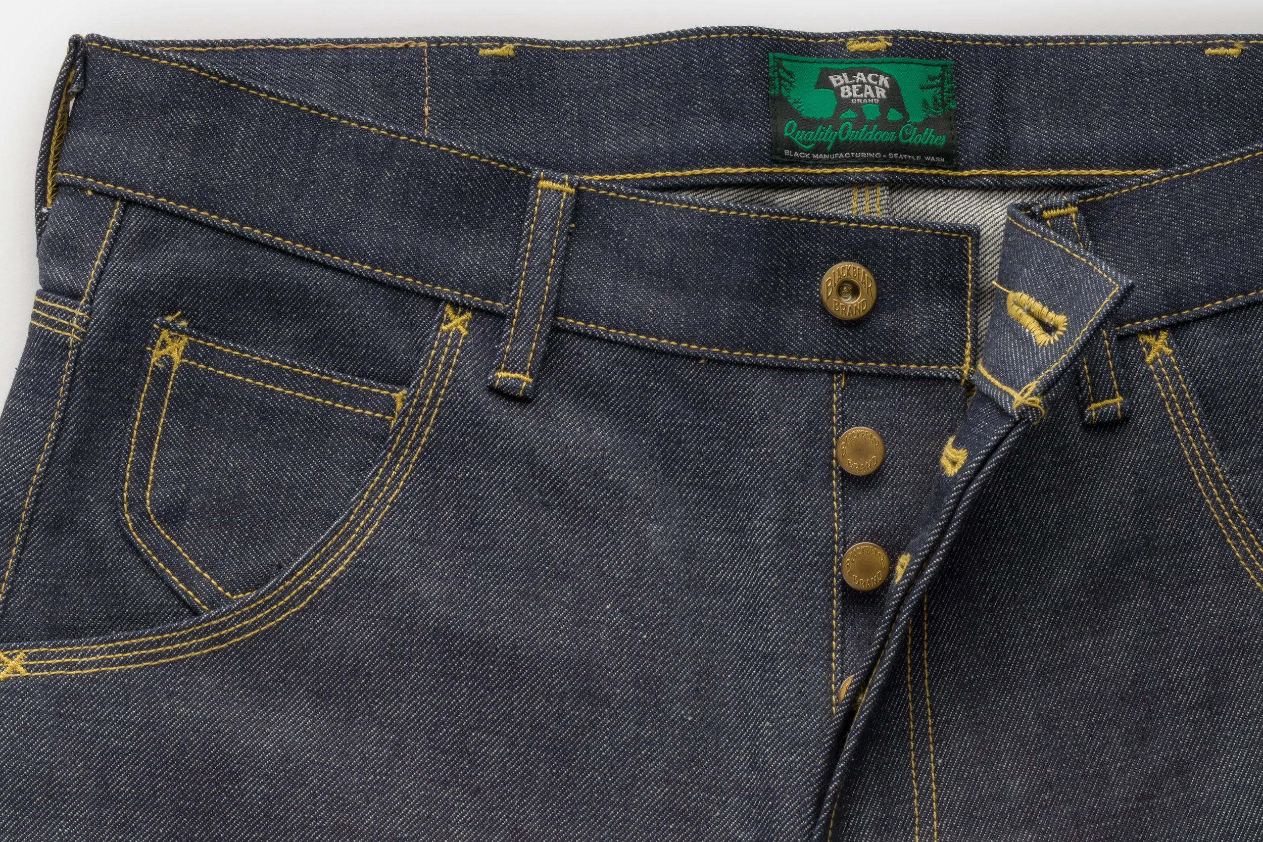 Limited Edition Black Bear Brand - HEAVEY button fly Cowboy Jeans