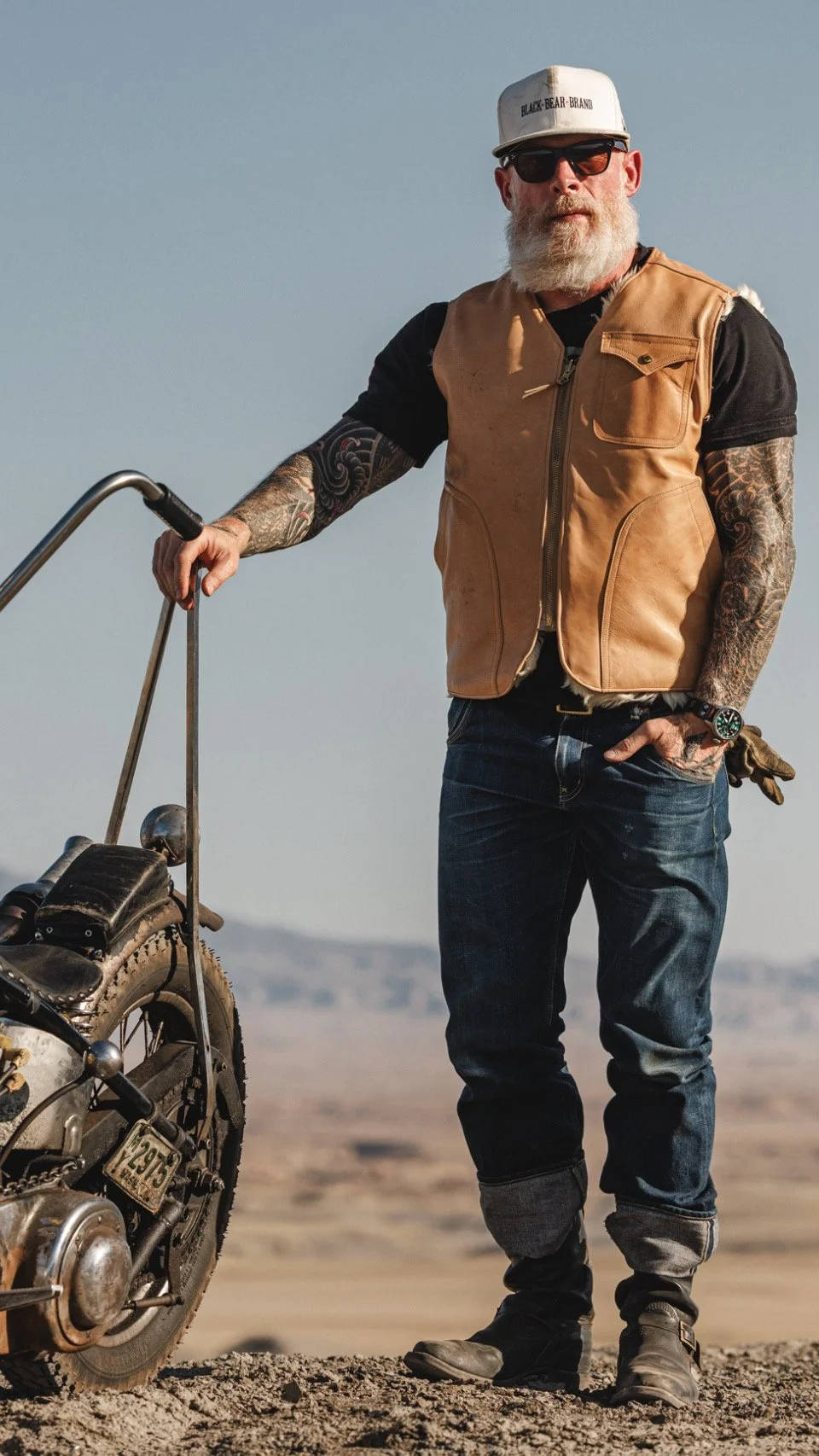 Black & Brass - Black Bear Brand Horween Belt