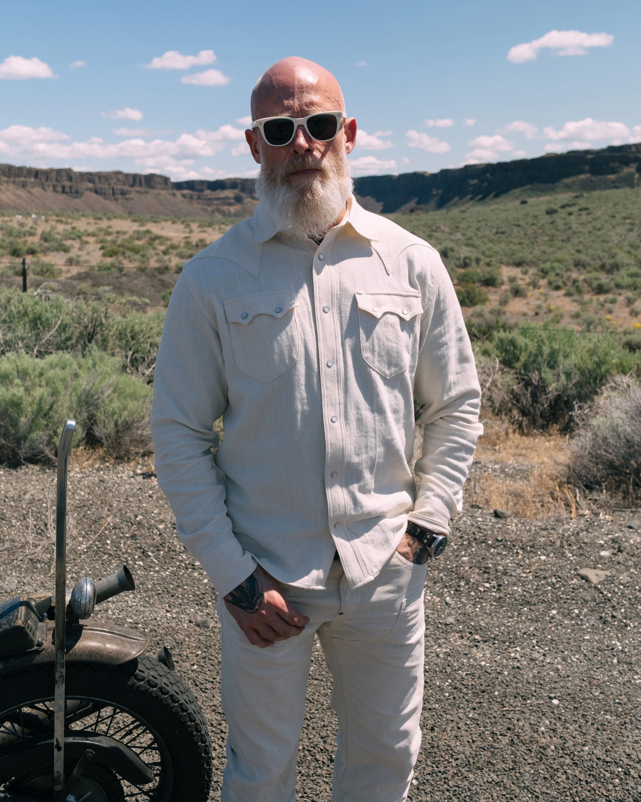 Black Bear Brand - Vintage NATURAL... Western P-Snap Shirt