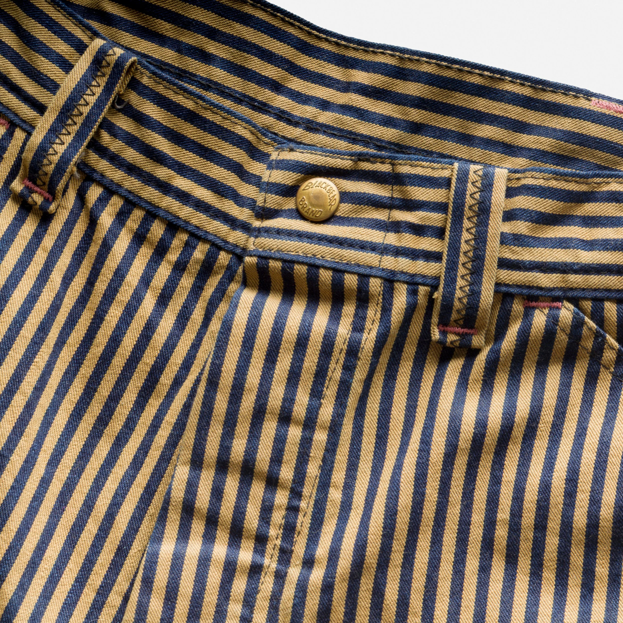 detail photo of the vintage Black Bear Brand engineer pant (special collaboration with TCB)