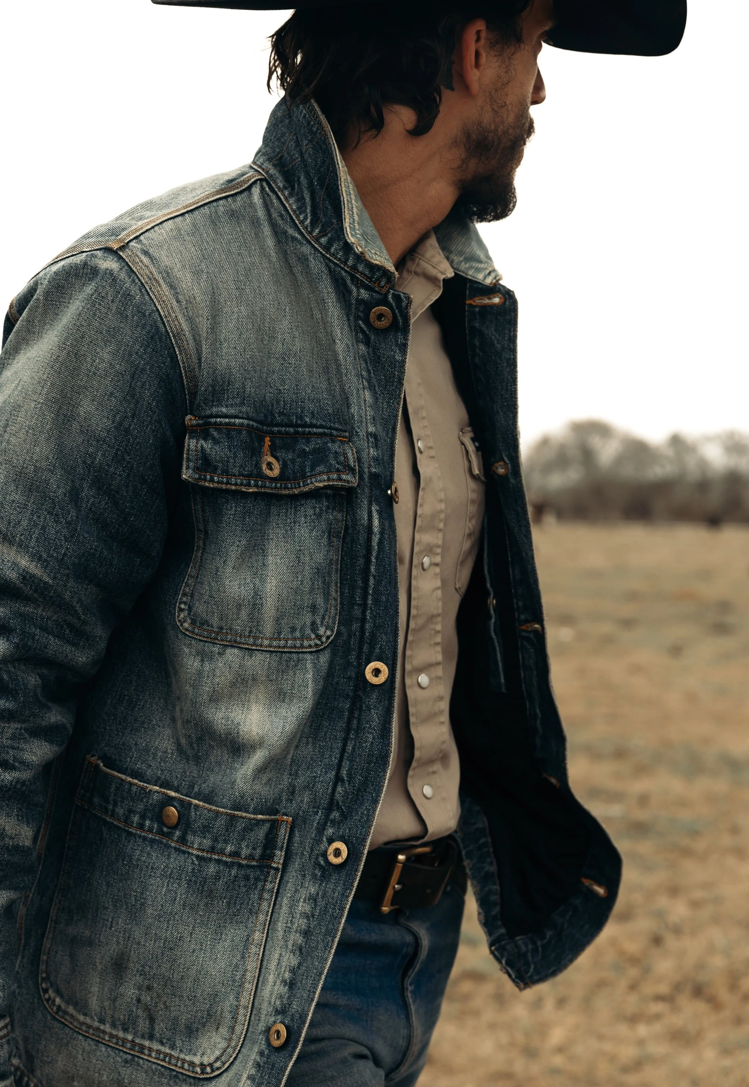 Black Bear Brand WINTER Washed Denim Chore Coat