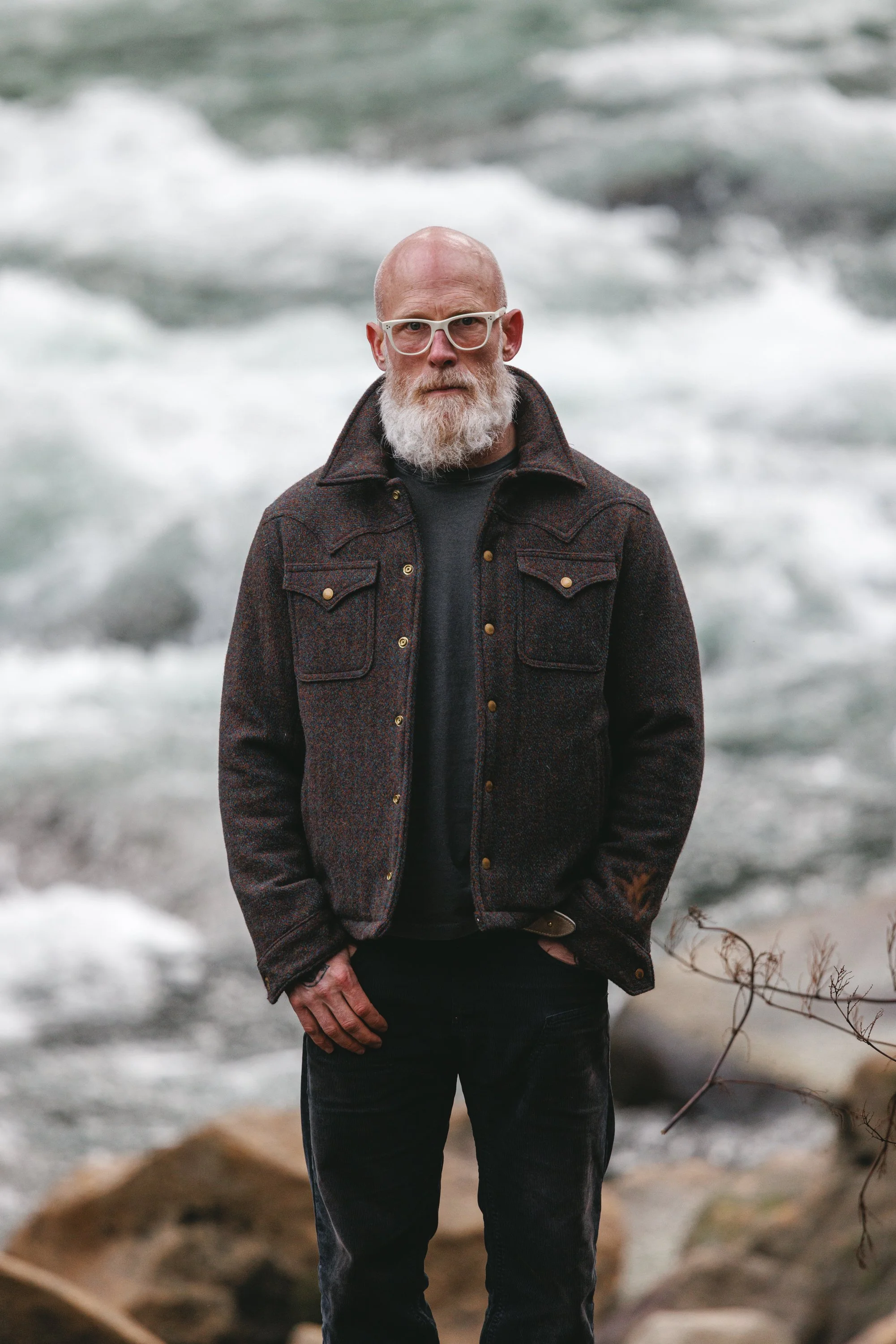 Black Bear Brand - Harris Tweed STONEWALL Western Wool Coat