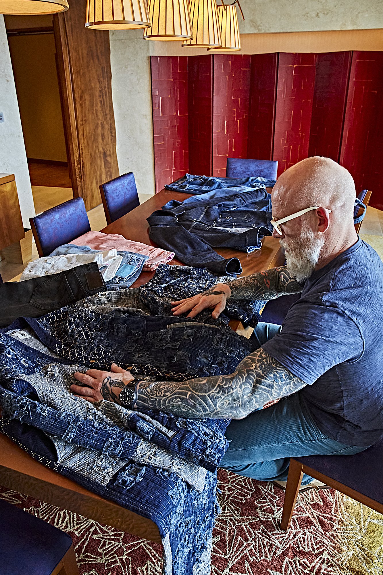 Black Bear Brand BORO Kung Fu Lounge Top