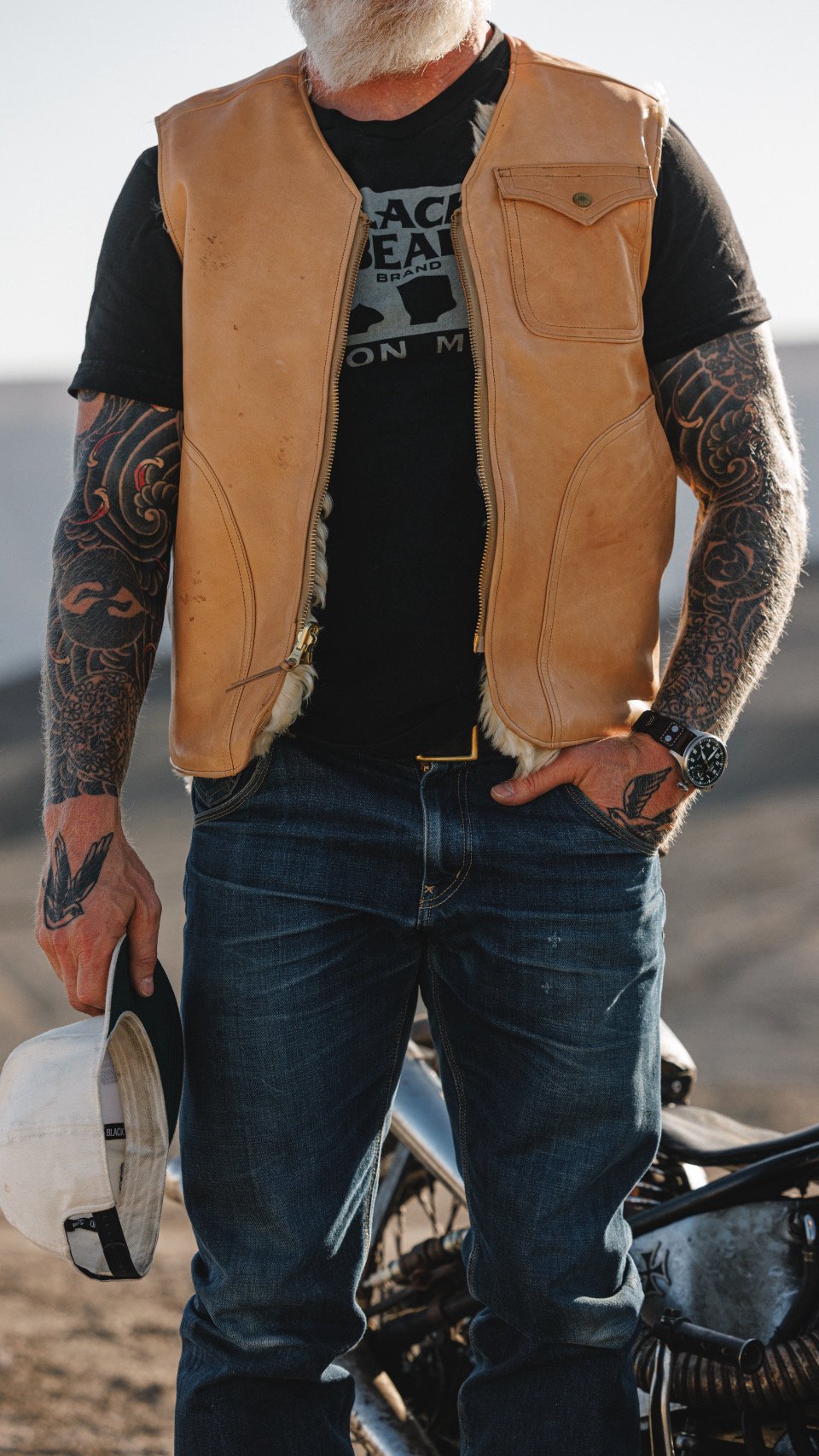 Black & Brass - Black Bear Brand Horween Belt