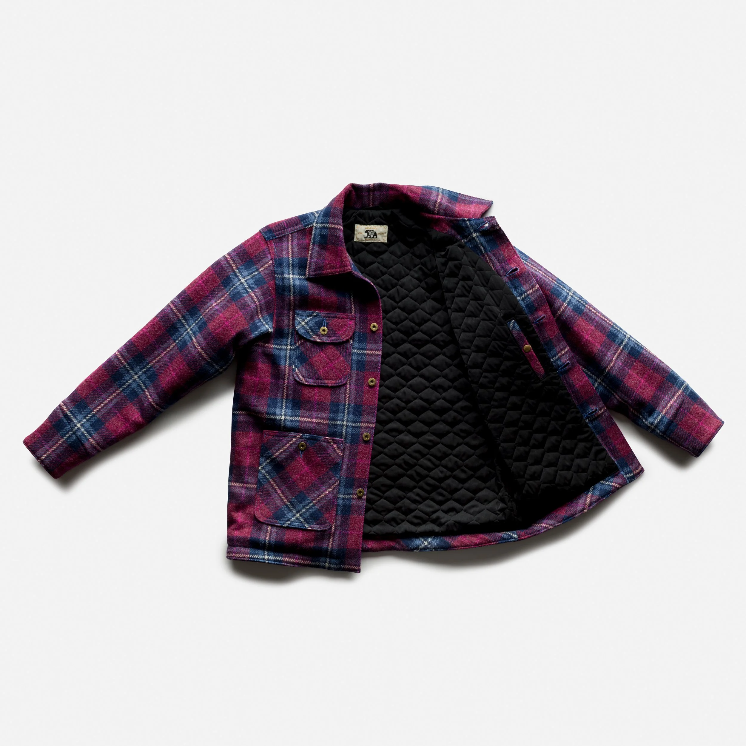 Black Bear Brand ULTIMATE WOOL Chore Coat - WILDFLOWER Harris Tweed product photo