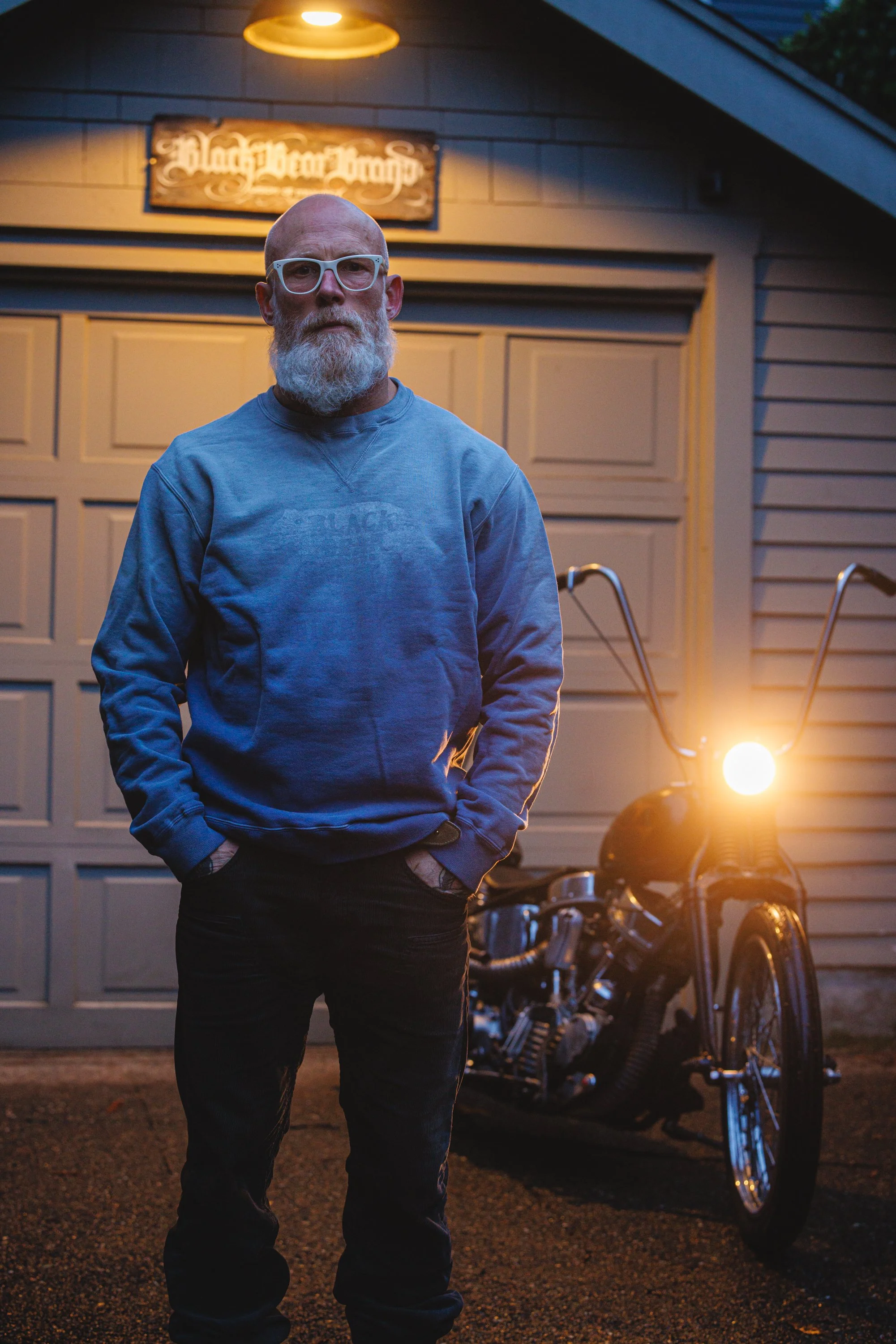 Black Bear Brand - SKY BLUE CHOP SHOP Vintage Washed French Terry Crew