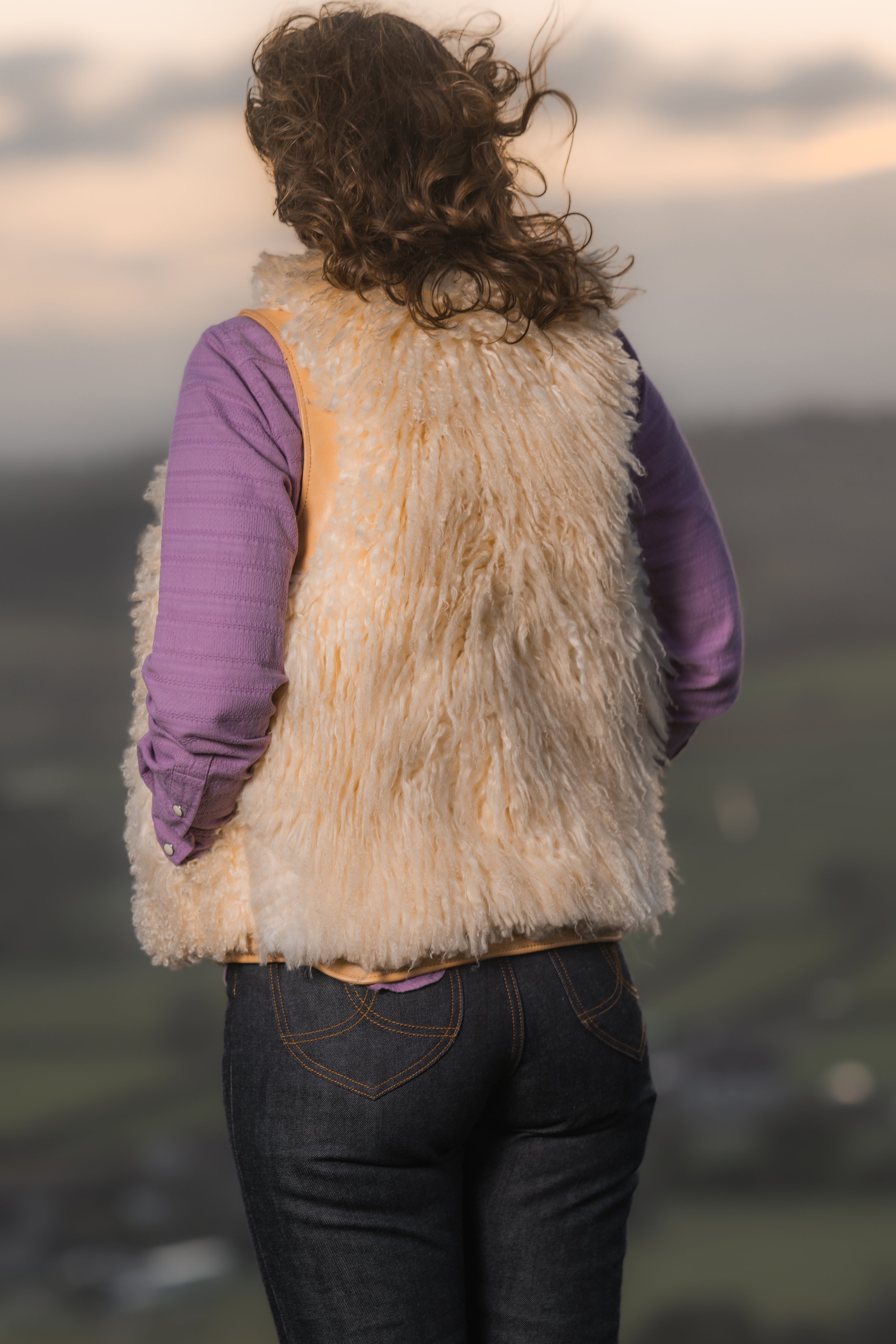 Black Bear Brand WOMAN - LAVENDER Embroidery... Western P-Snap Shirt