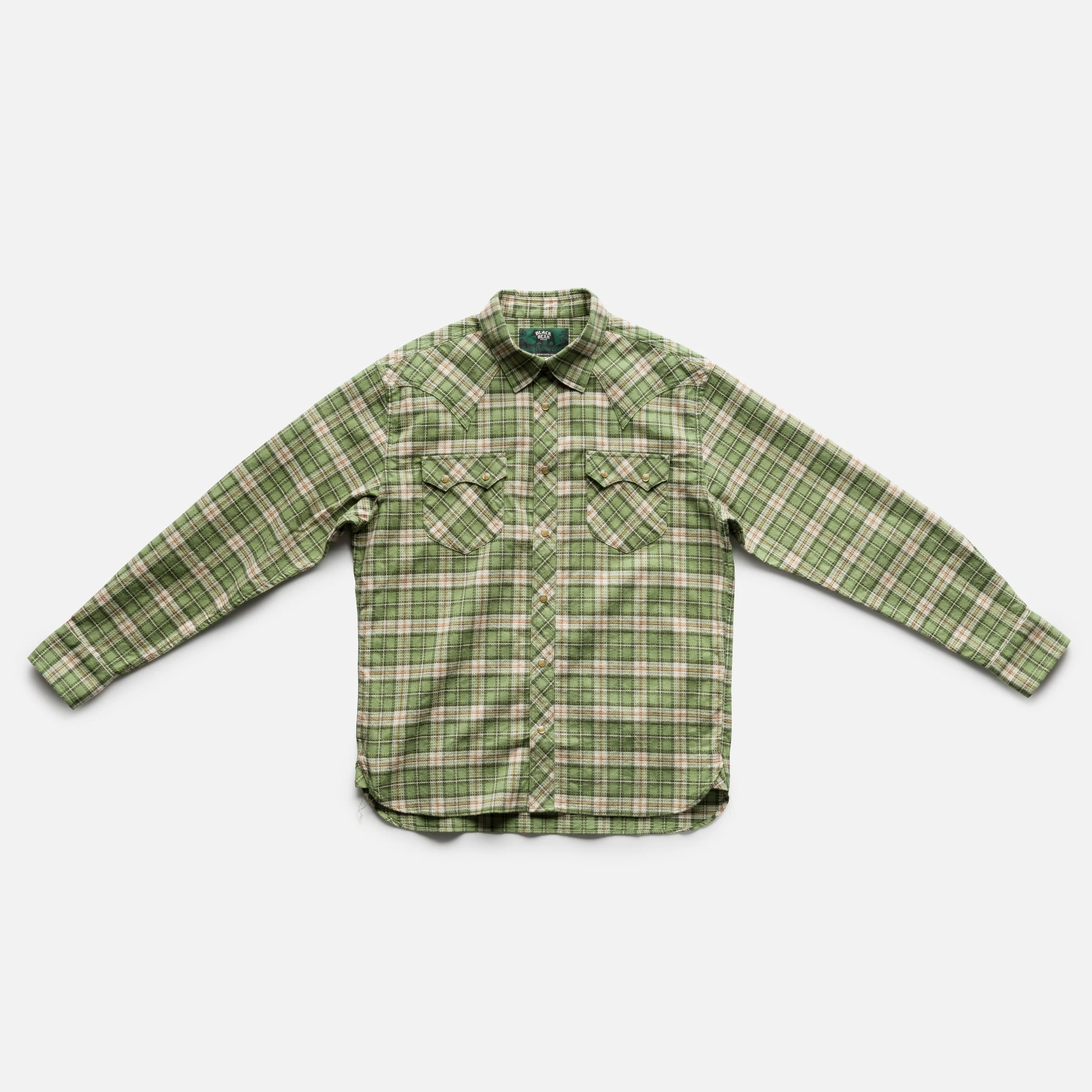 Black Bear Brand EVERGREEN Plaid P-Snap Shirt