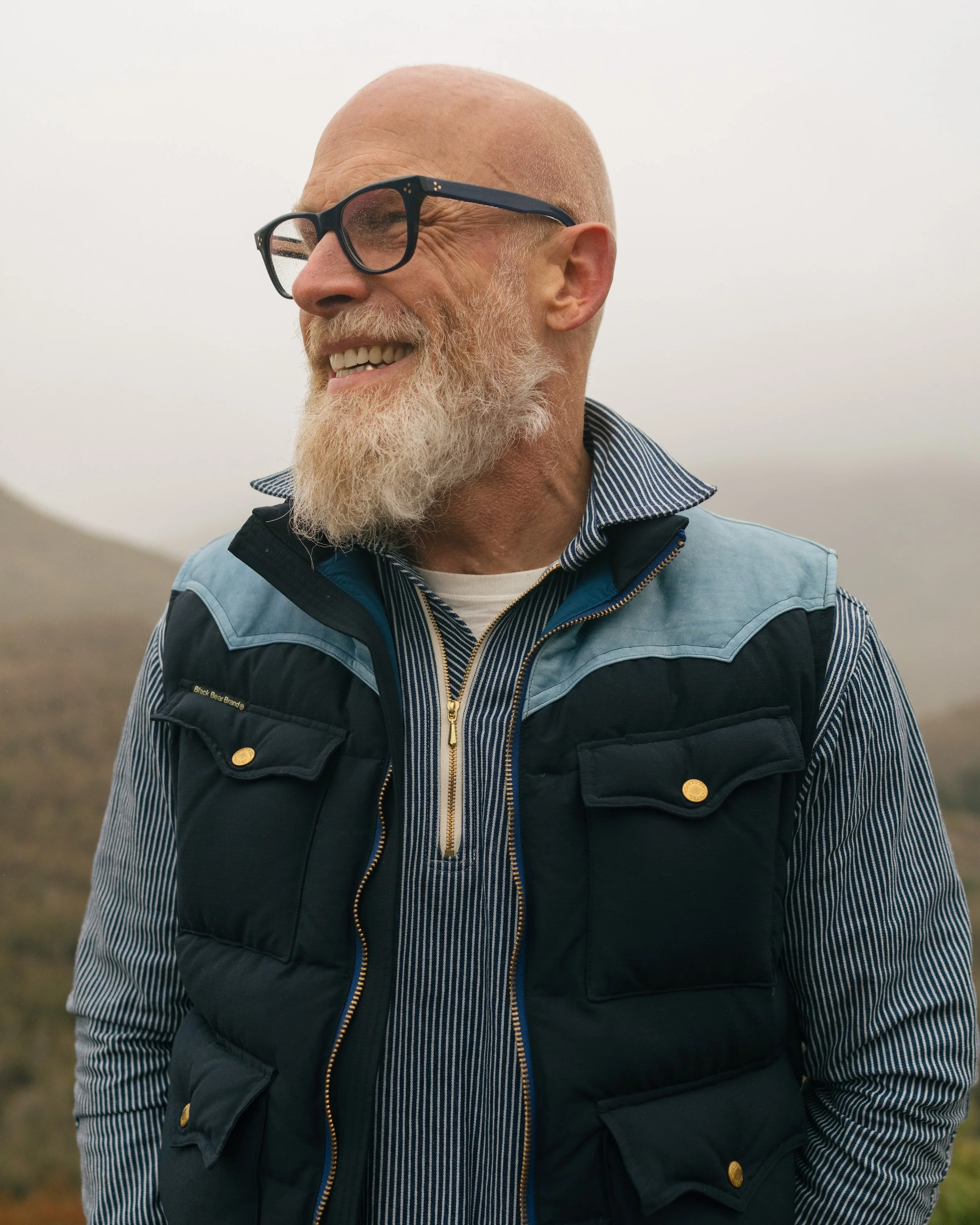 Black Bear Brand ~ (LONG SLEEVE) Hickory Stripe Zip Up POP OVER